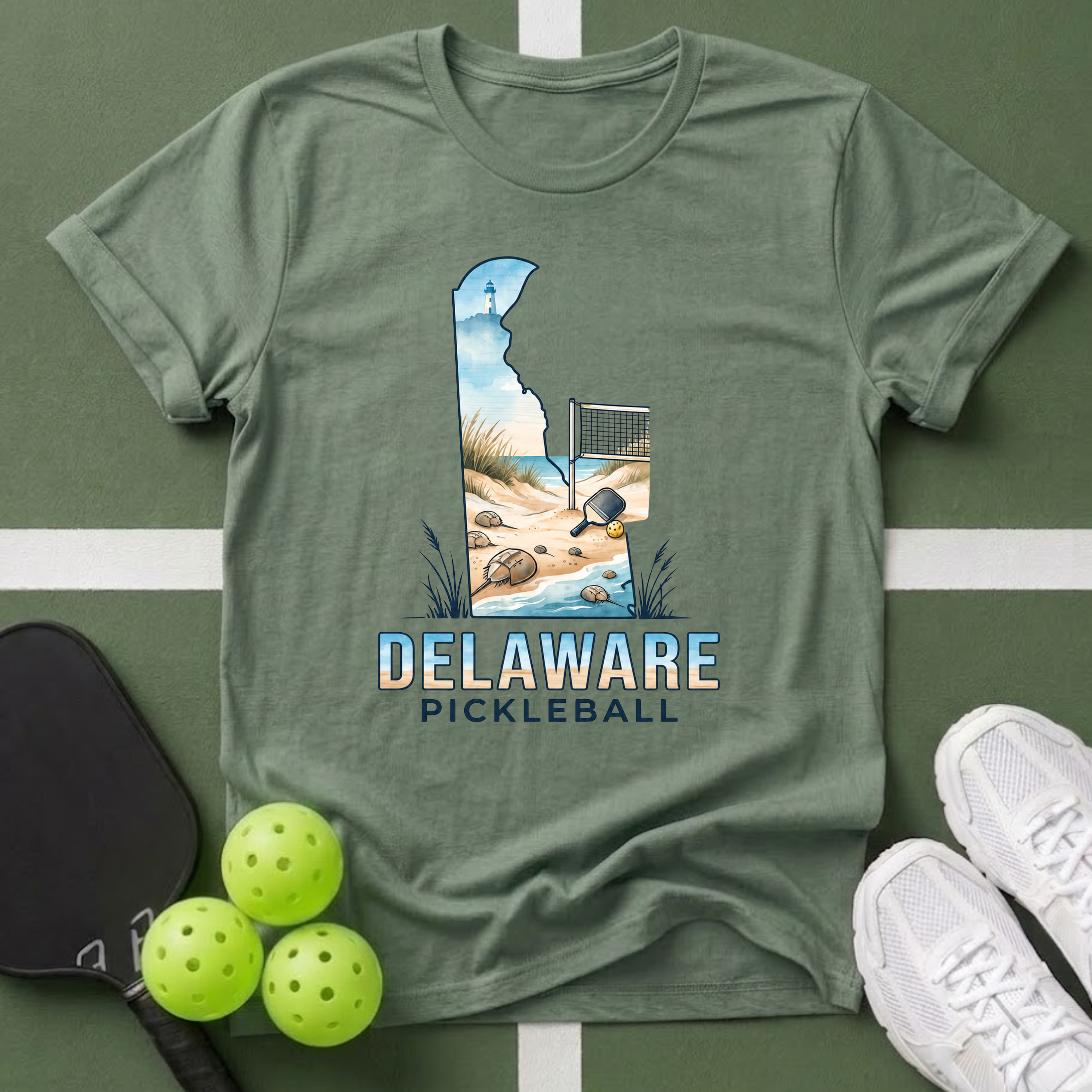 State- Delaware Pickleball T‑Shirt
