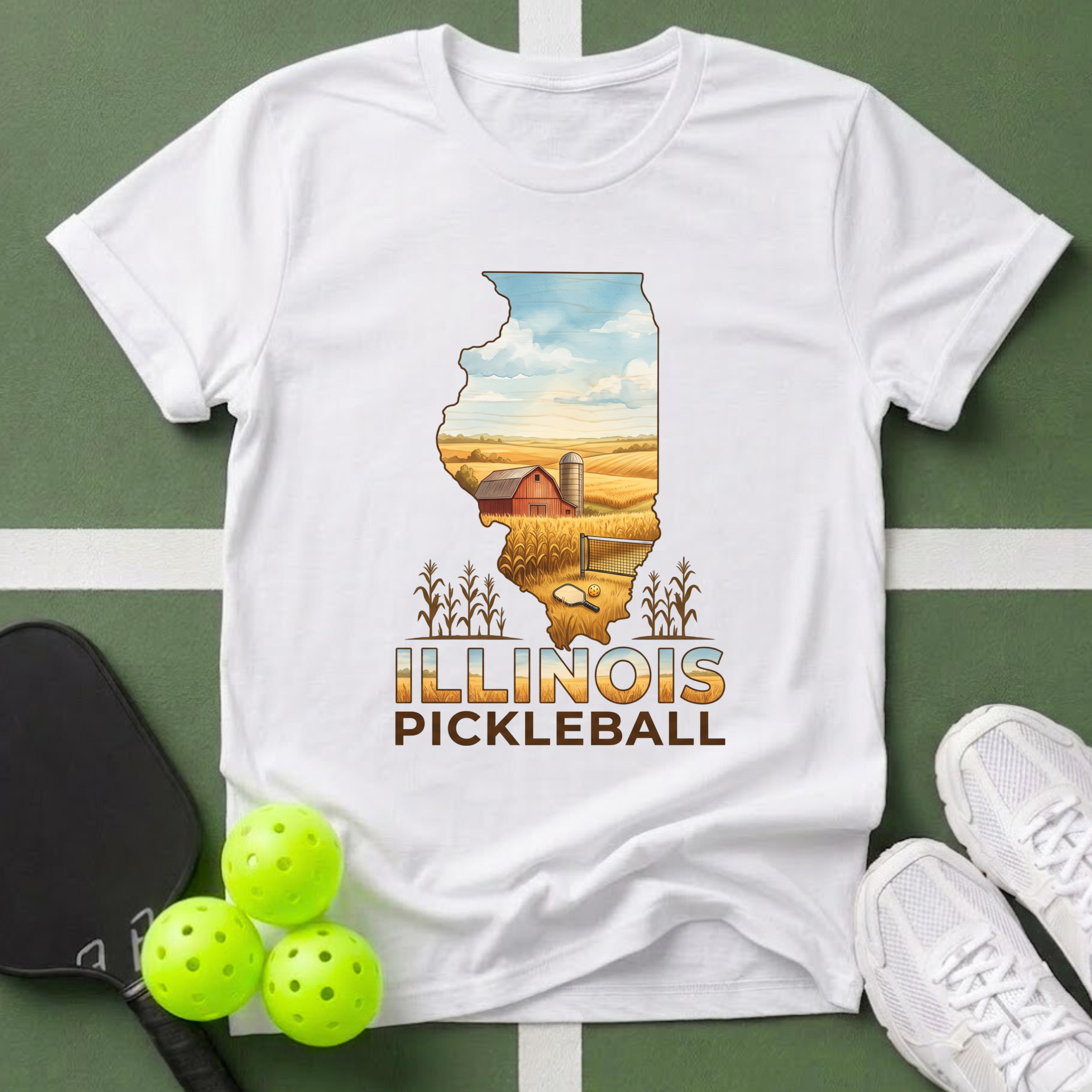 State- Illinois PickleballT‑Shirt