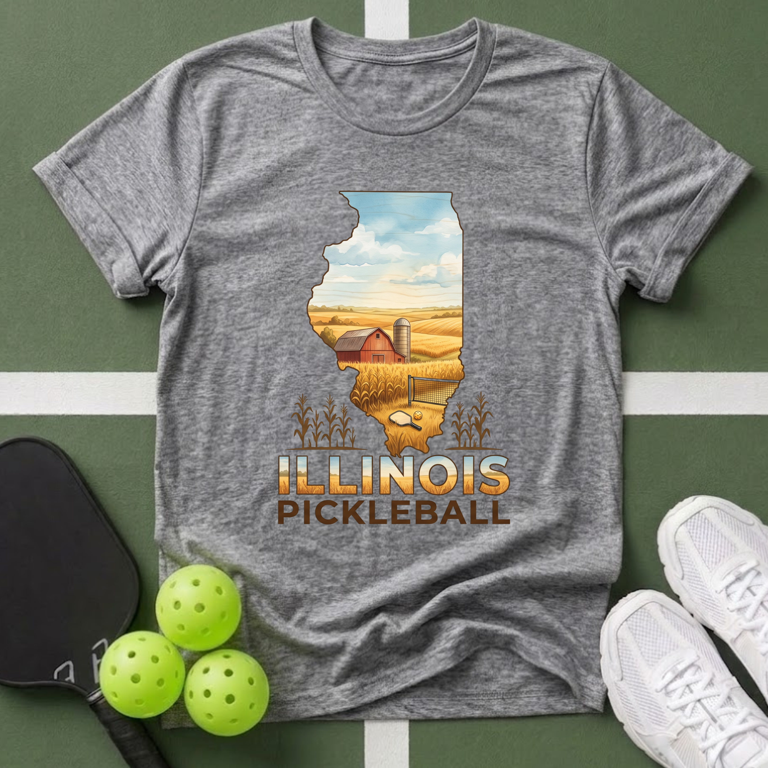 State- Illinois PickleballT‑Shirt