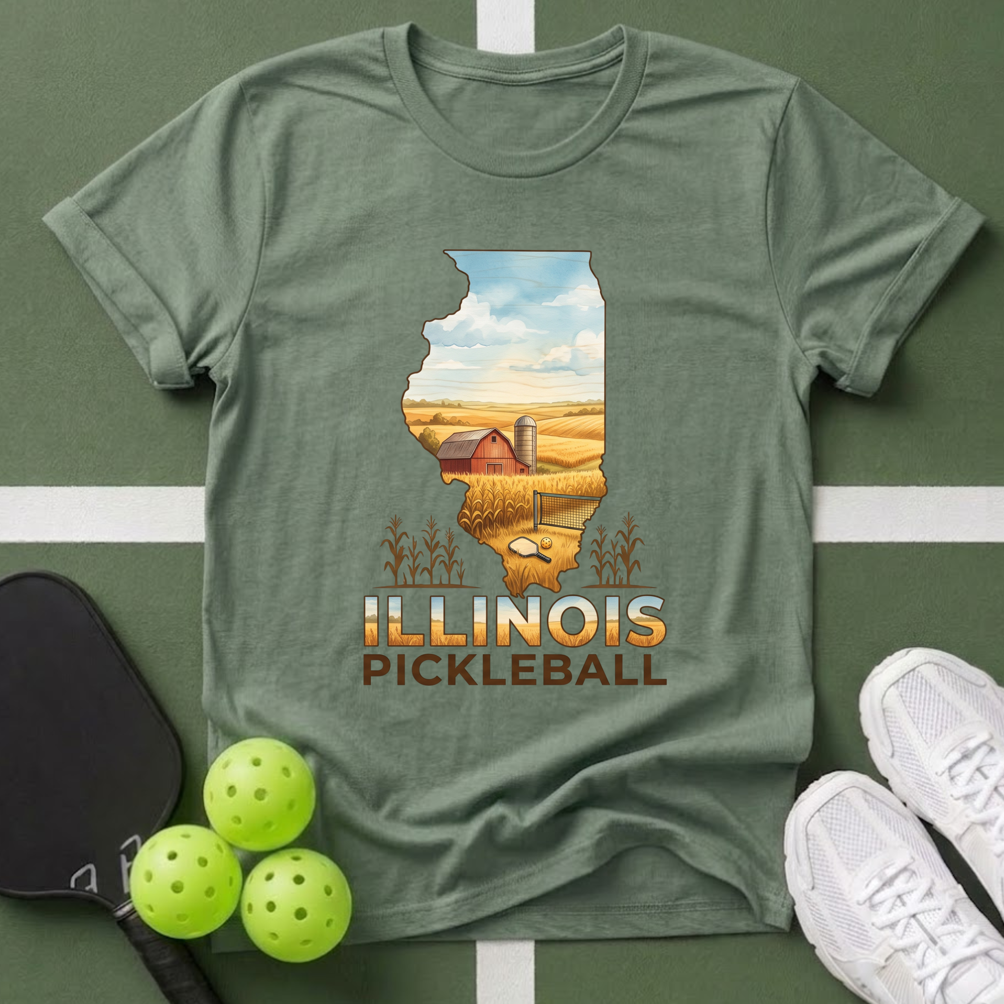 State- Illinois PickleballT‑Shirt