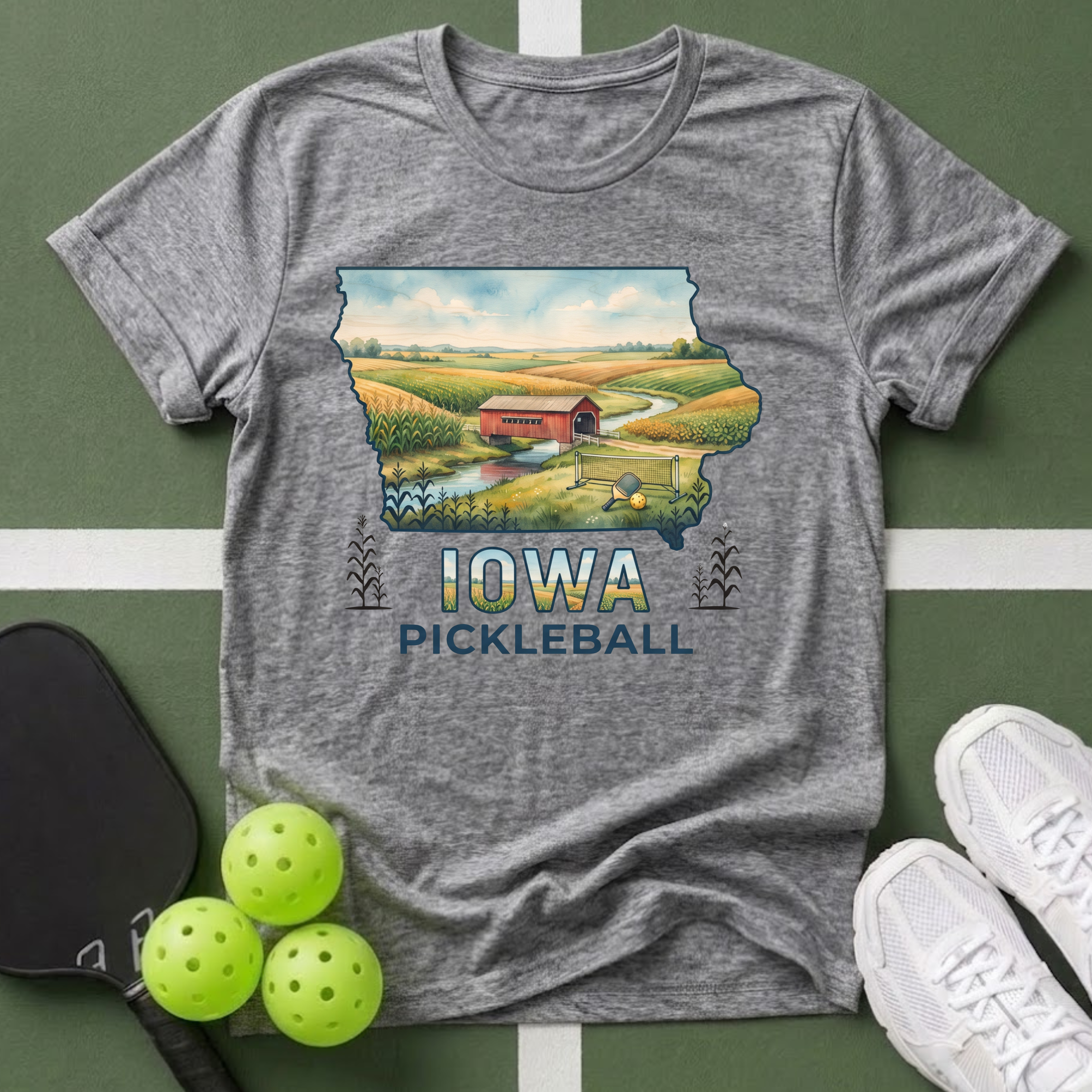 State- Iowa Pickleball T‑Shirt
