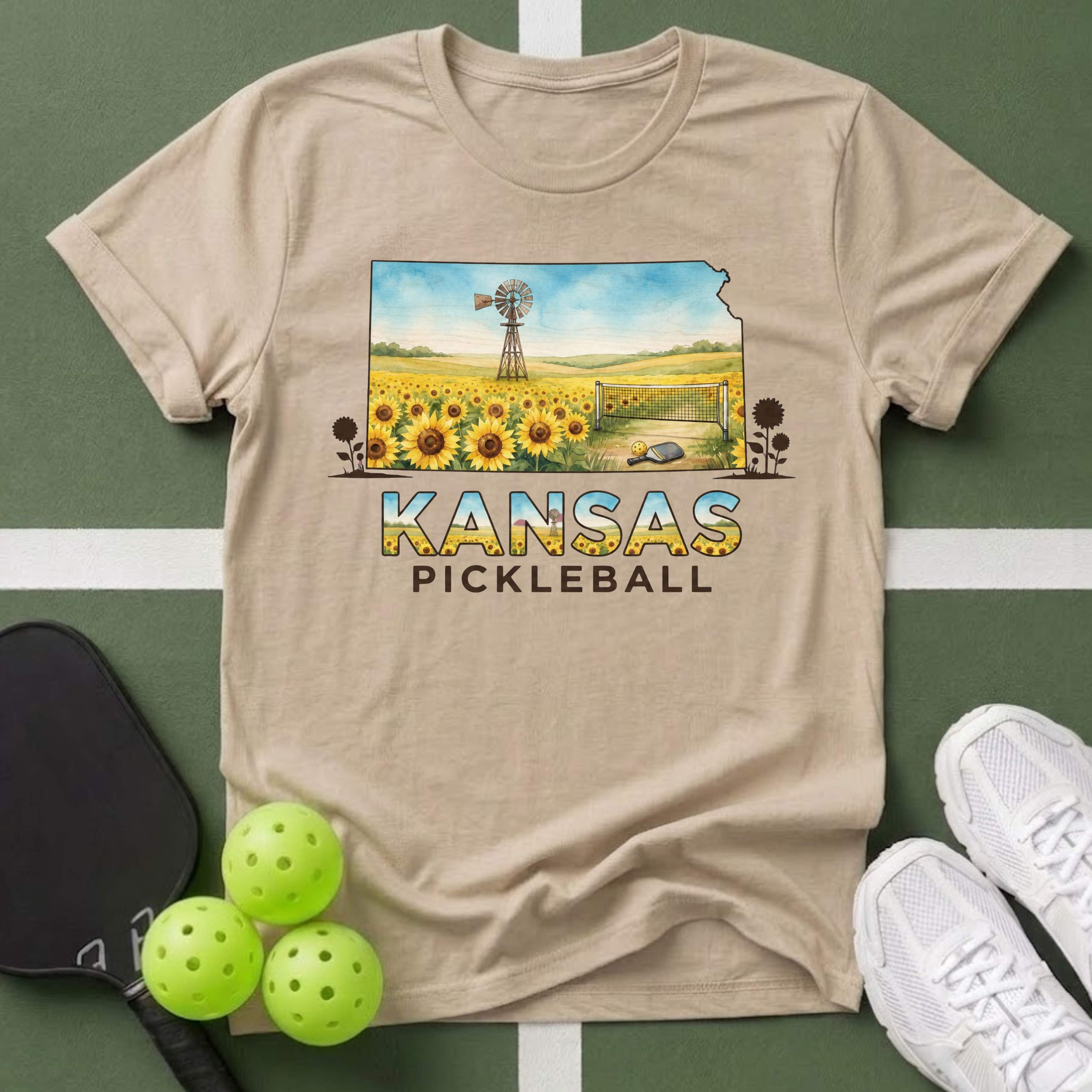 State- Kansas Pickleball T‑Shirt