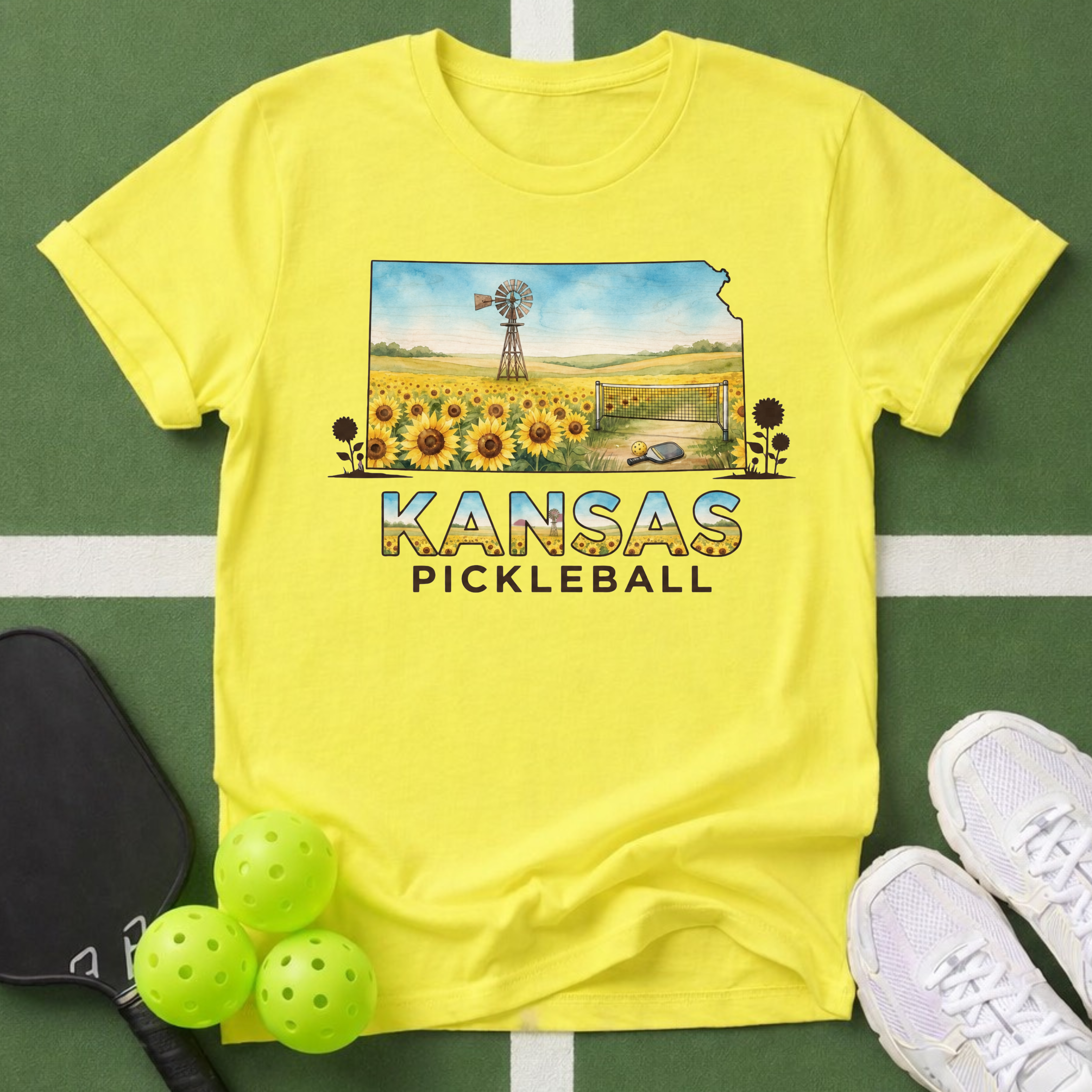 State- Kansas Pickleball T‑Shirt