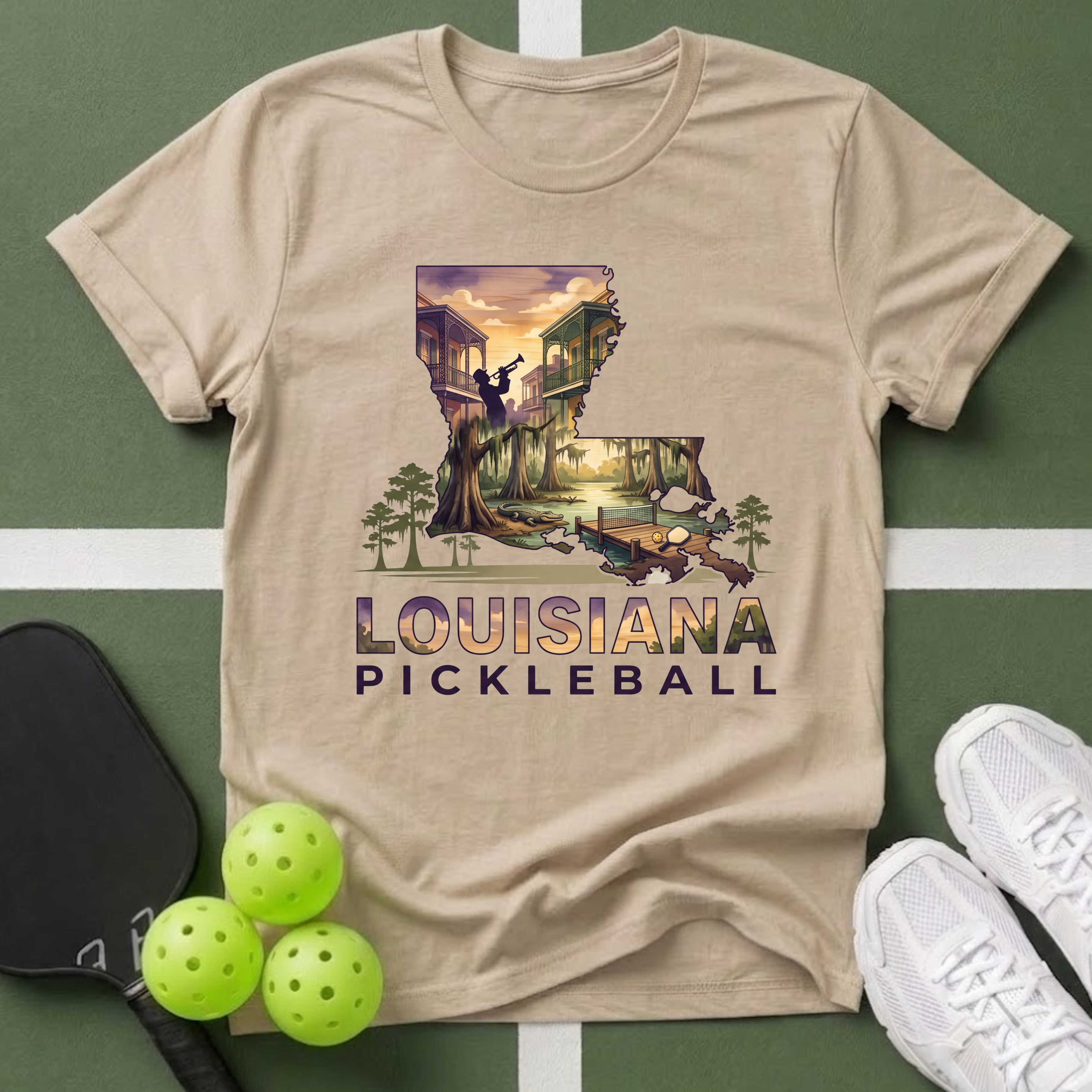 State- Louisiana Pickleball T-Shirt