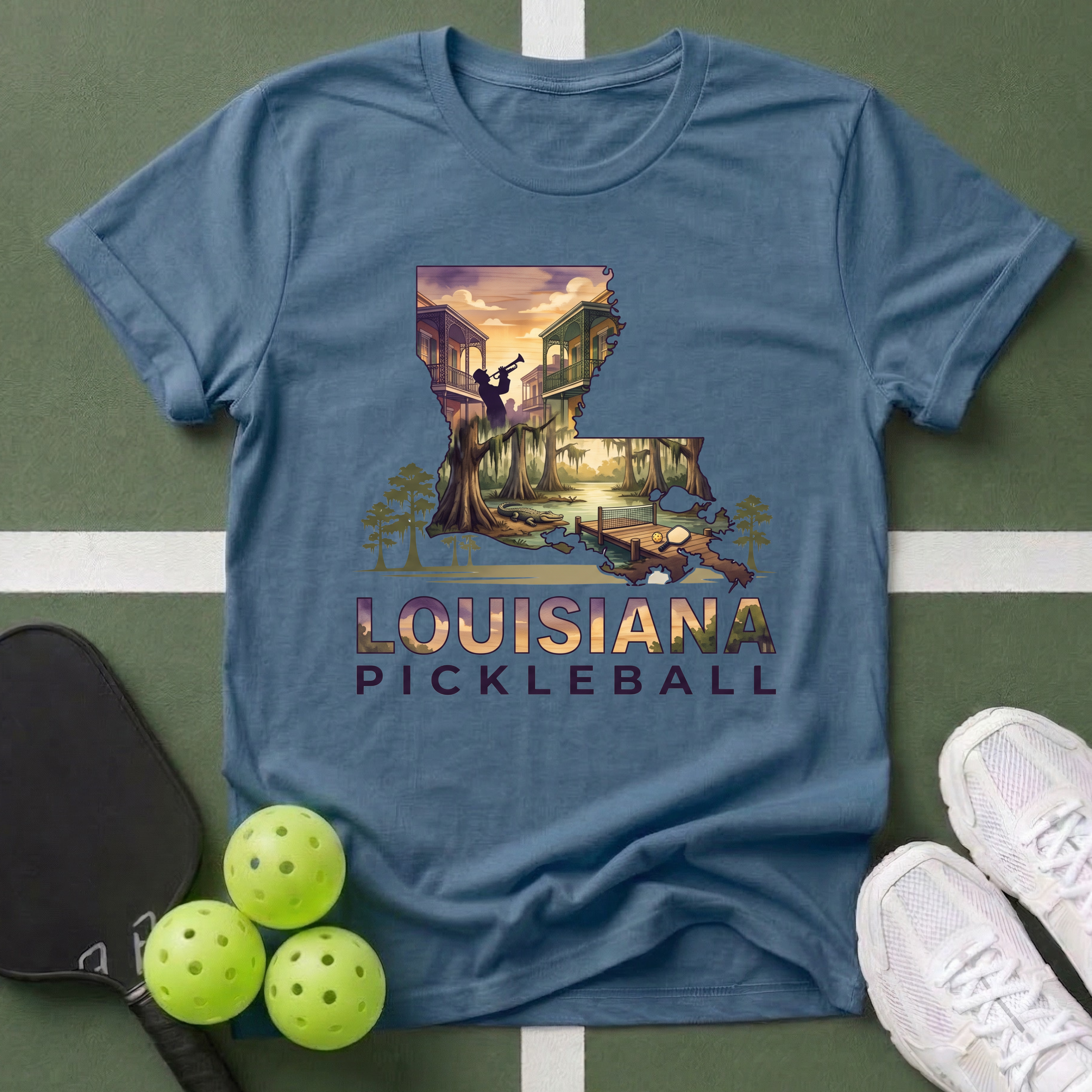 State- Louisiana Pickleball T-Shirt