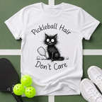 Cat Pickleball Hair Don't Care T-Shirt