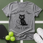 Cat Pickleball Hair Don't Care T-Shirt