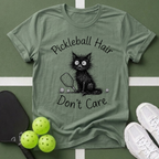 Cat Pickleball Hair Don't Care T-Shirt