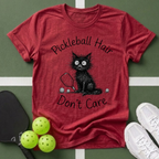 Cat Pickleball Hair Don't Care T-Shirt