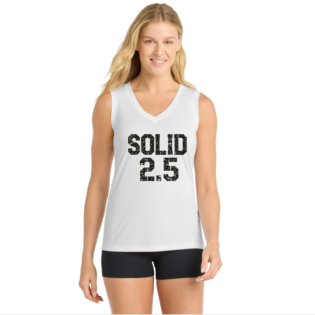 Performance Women's V-Neck Sleeveless "Solid 2.5"