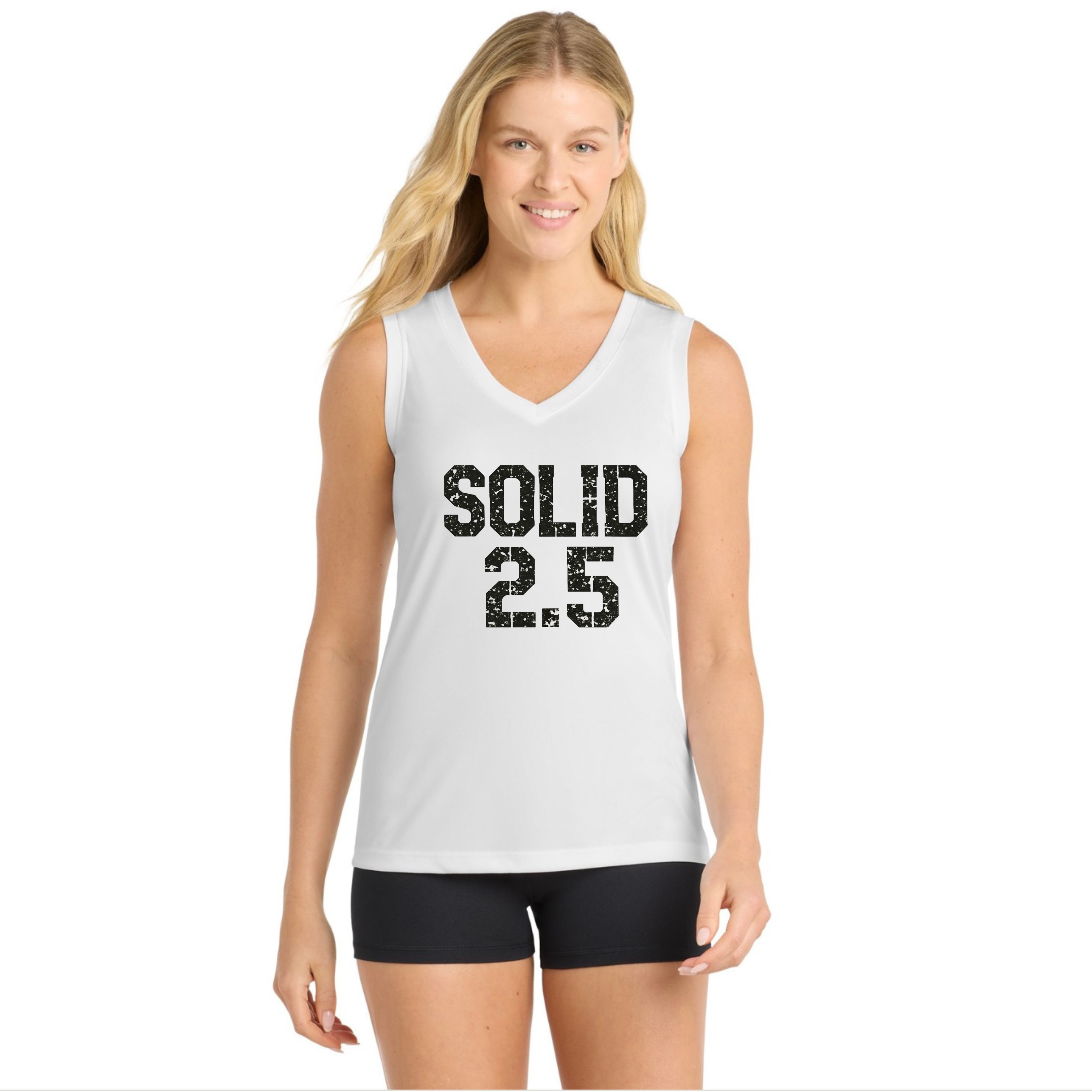 Performance Women's V-Neck Sleeveless "Solid 2.5"