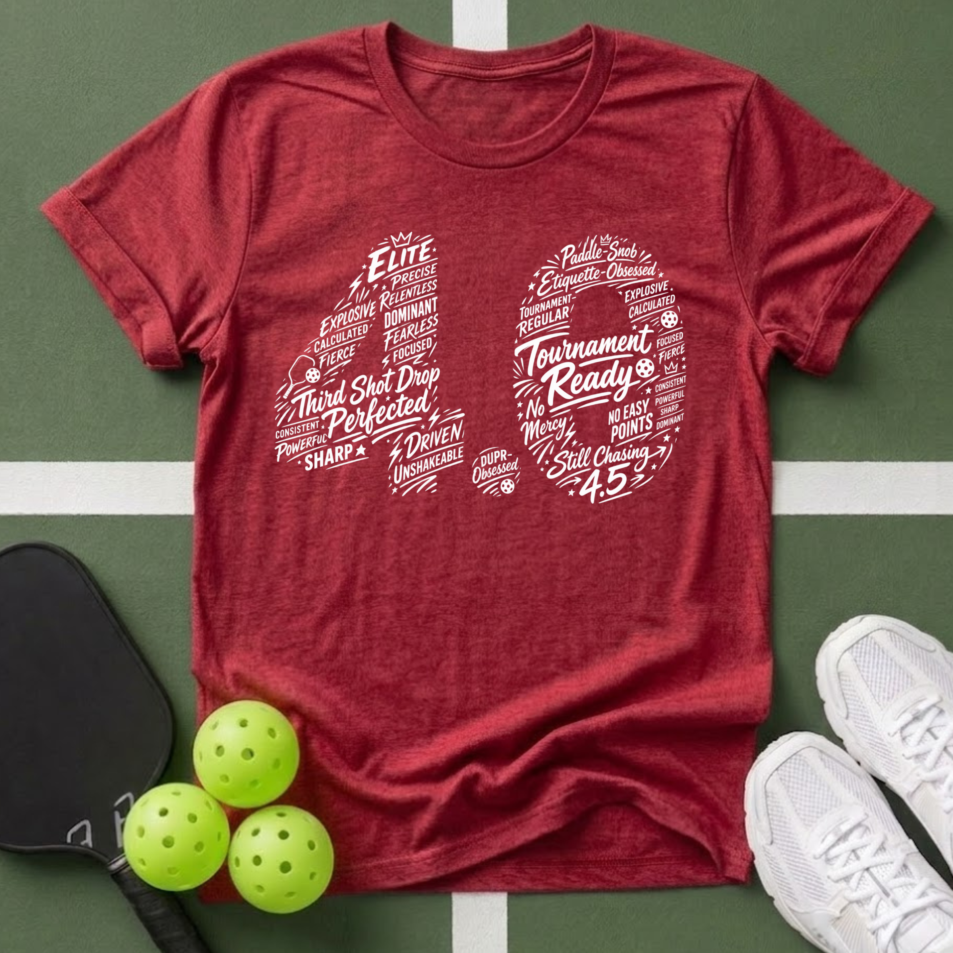 DUPR- 4.0 Word Art T-Shirt