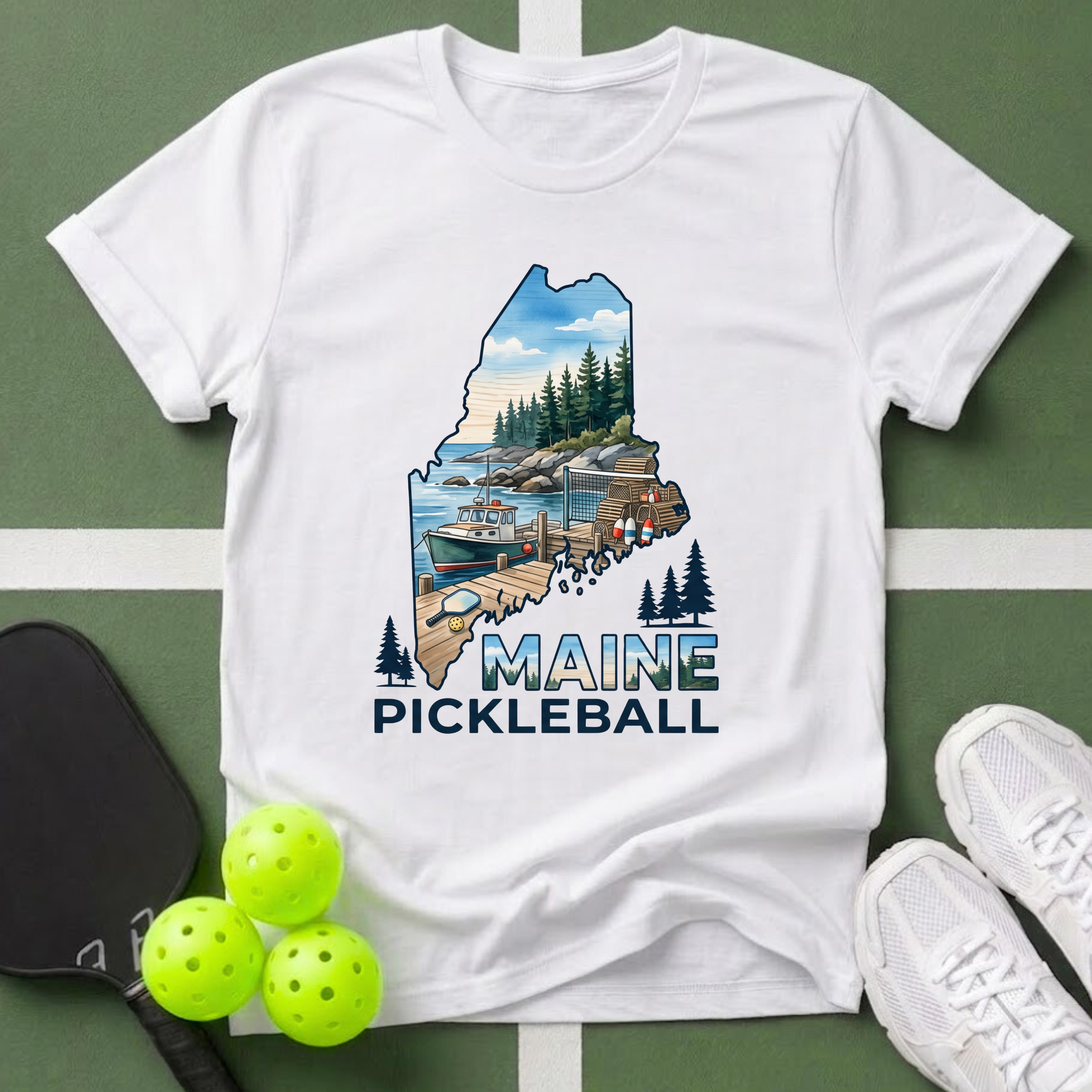 State- Maine Pickleball T-Shirt