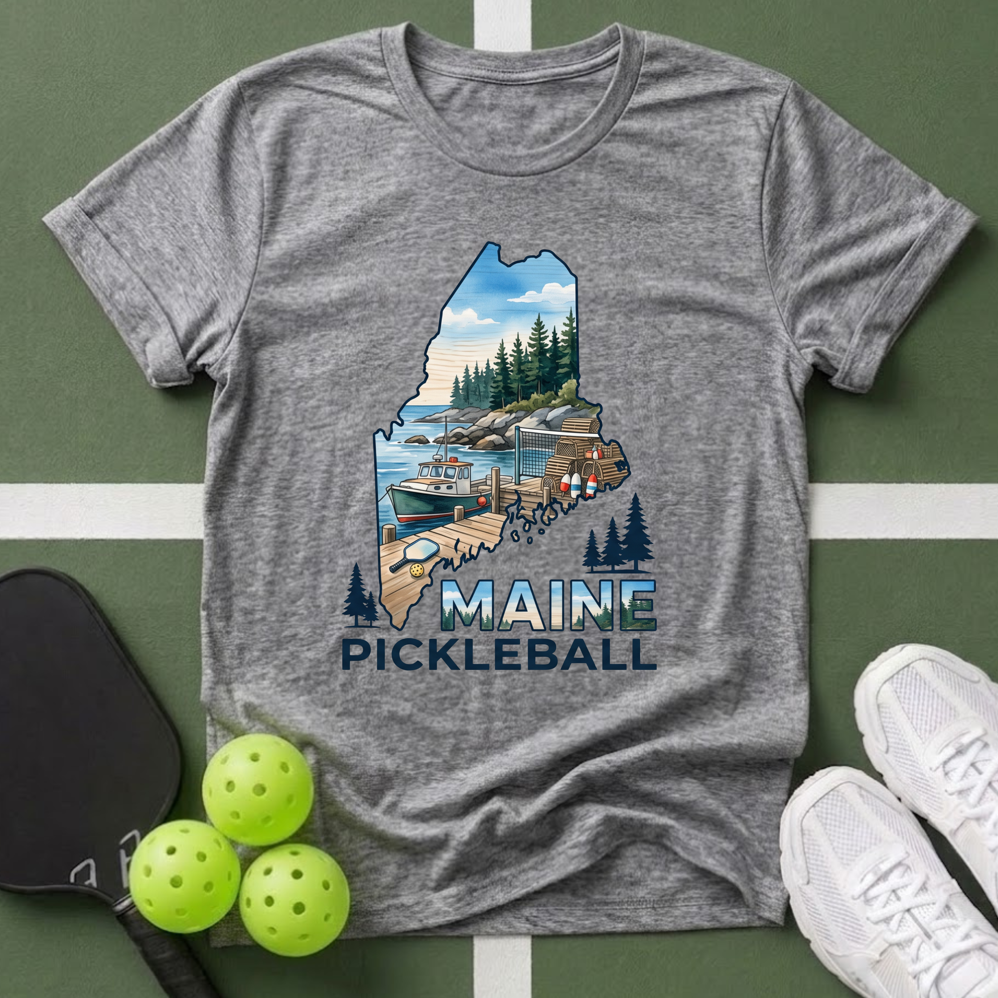 State- Maine Pickleball T-Shirt