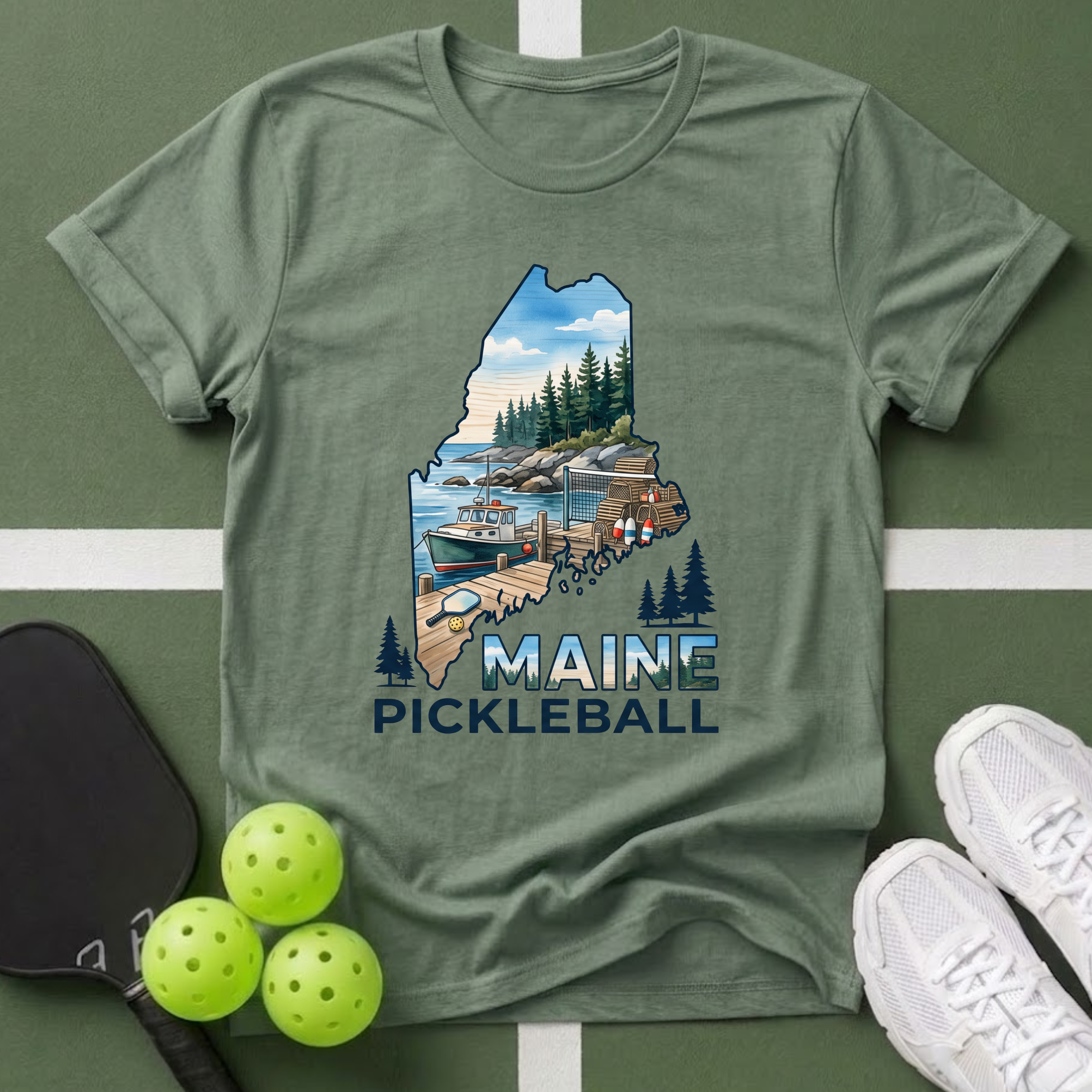 State- Maine Pickleball T-Shirt