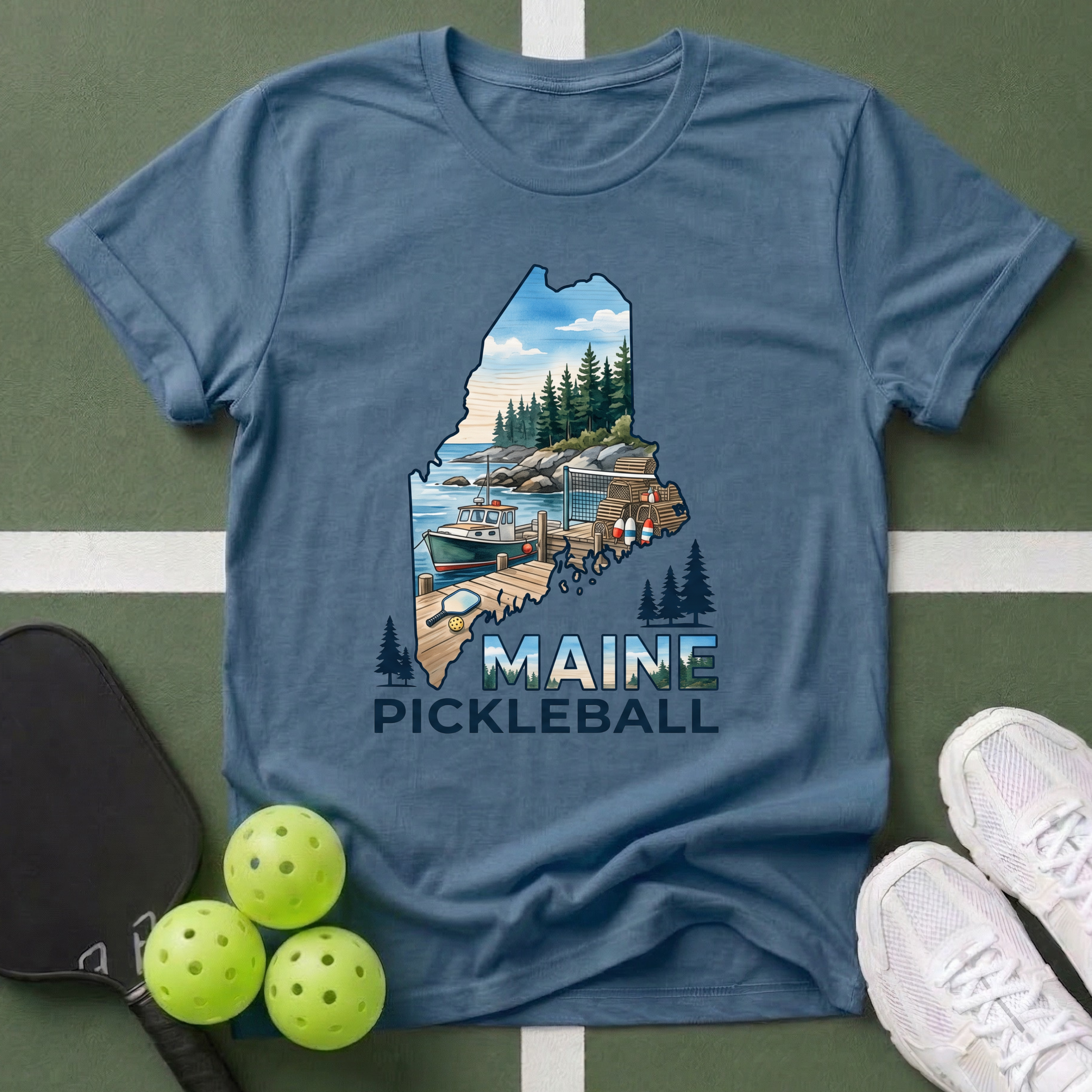 State- Maine Pickleball T-Shirt