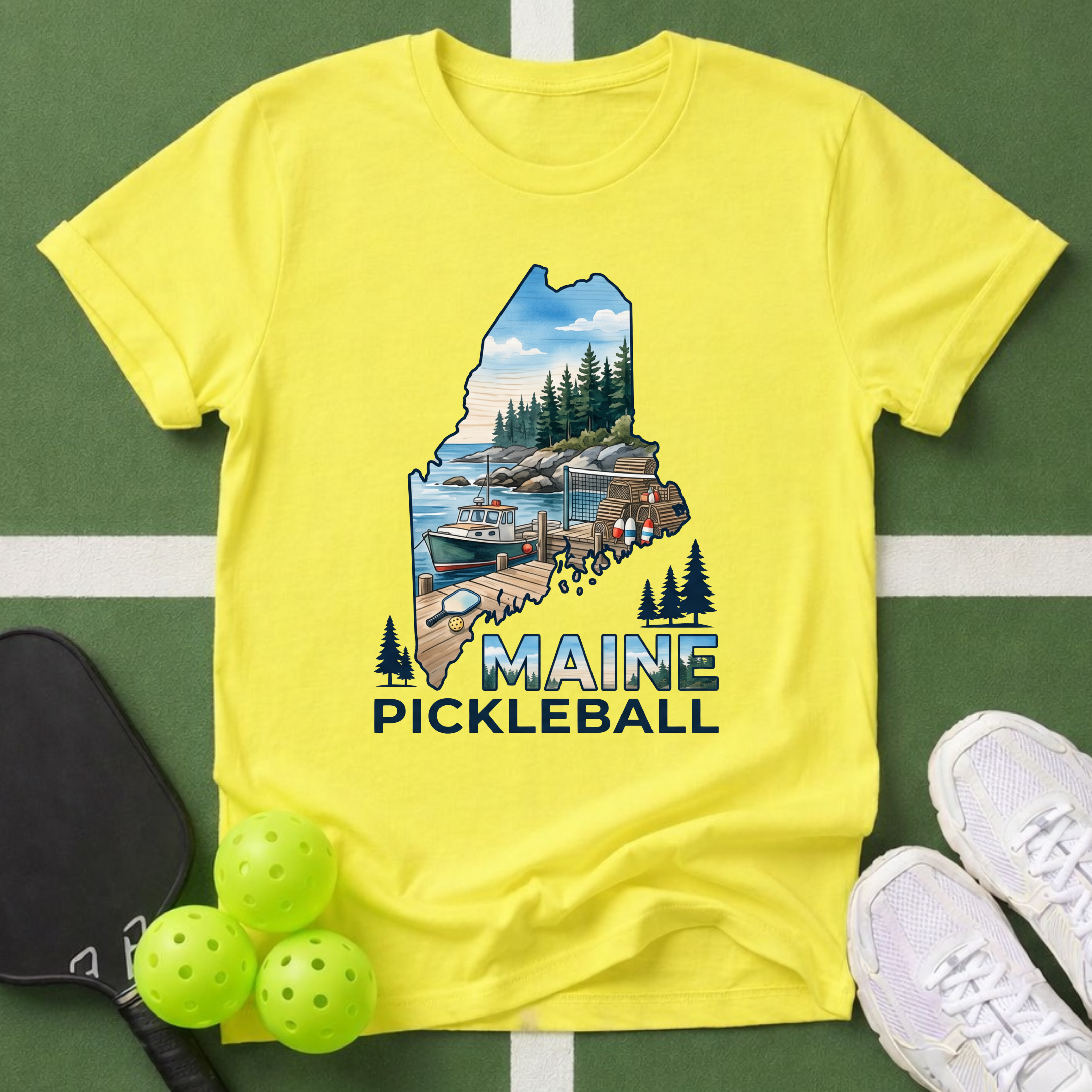 State- Maine Pickleball T-Shirt