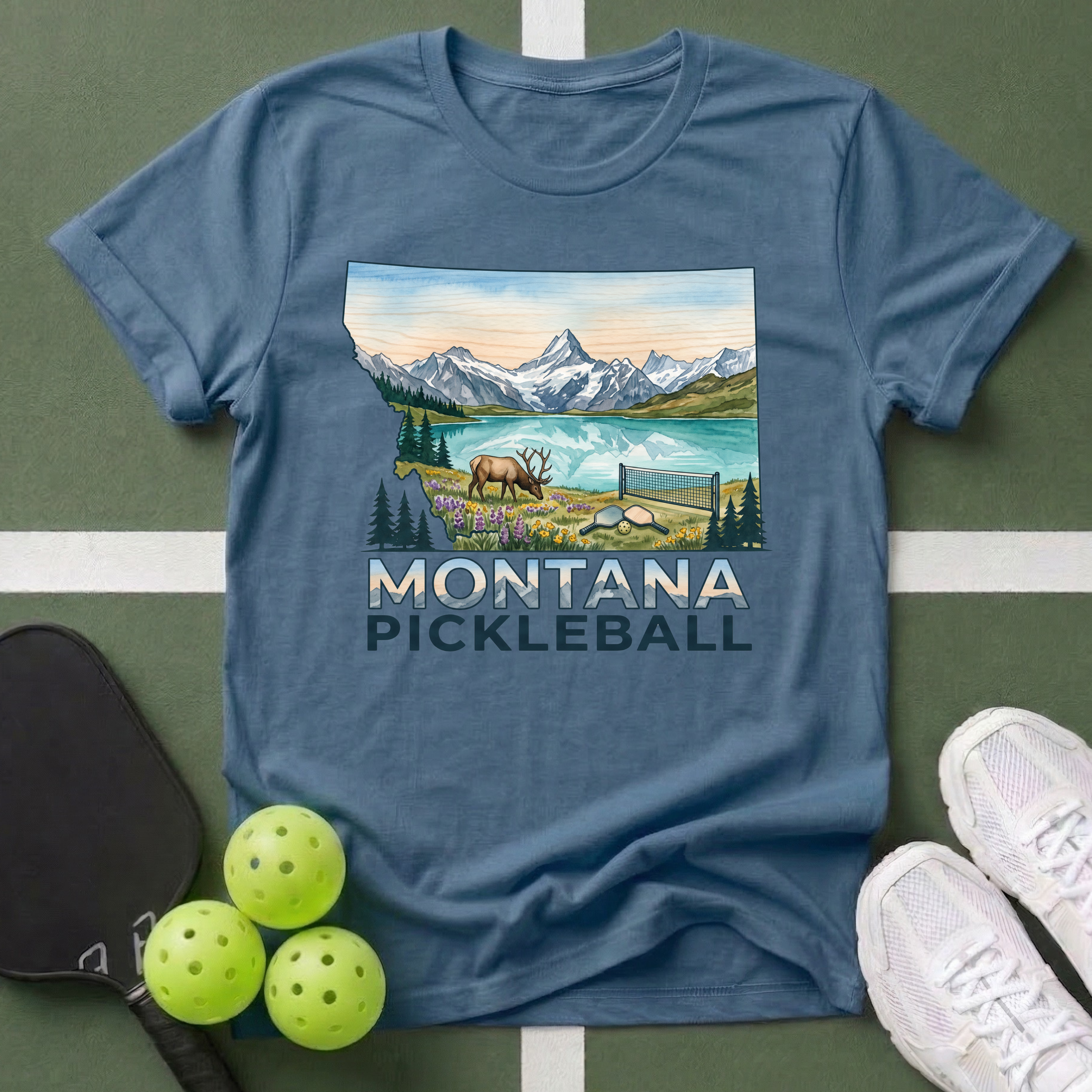 State- Montana Pickleball T-Shirt