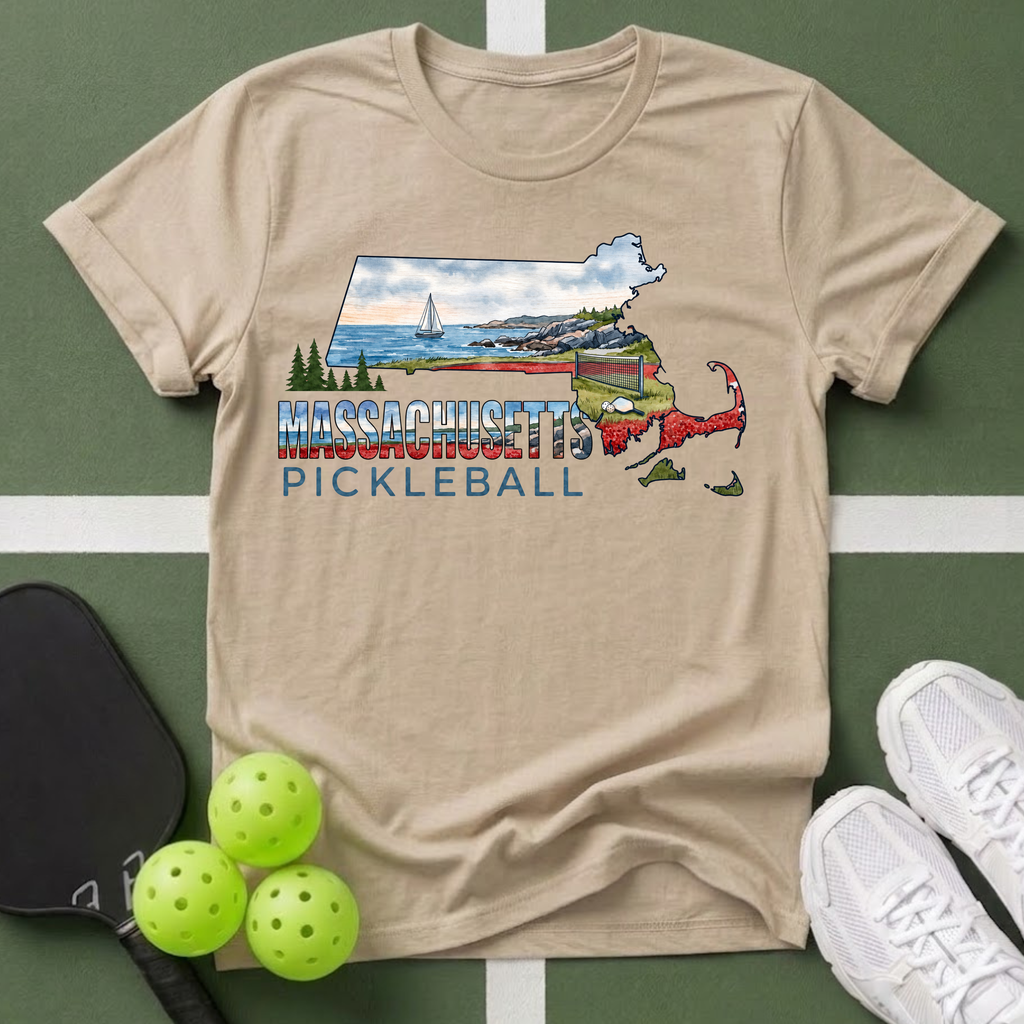 State- Massachusetts Pickleball T-Shirt