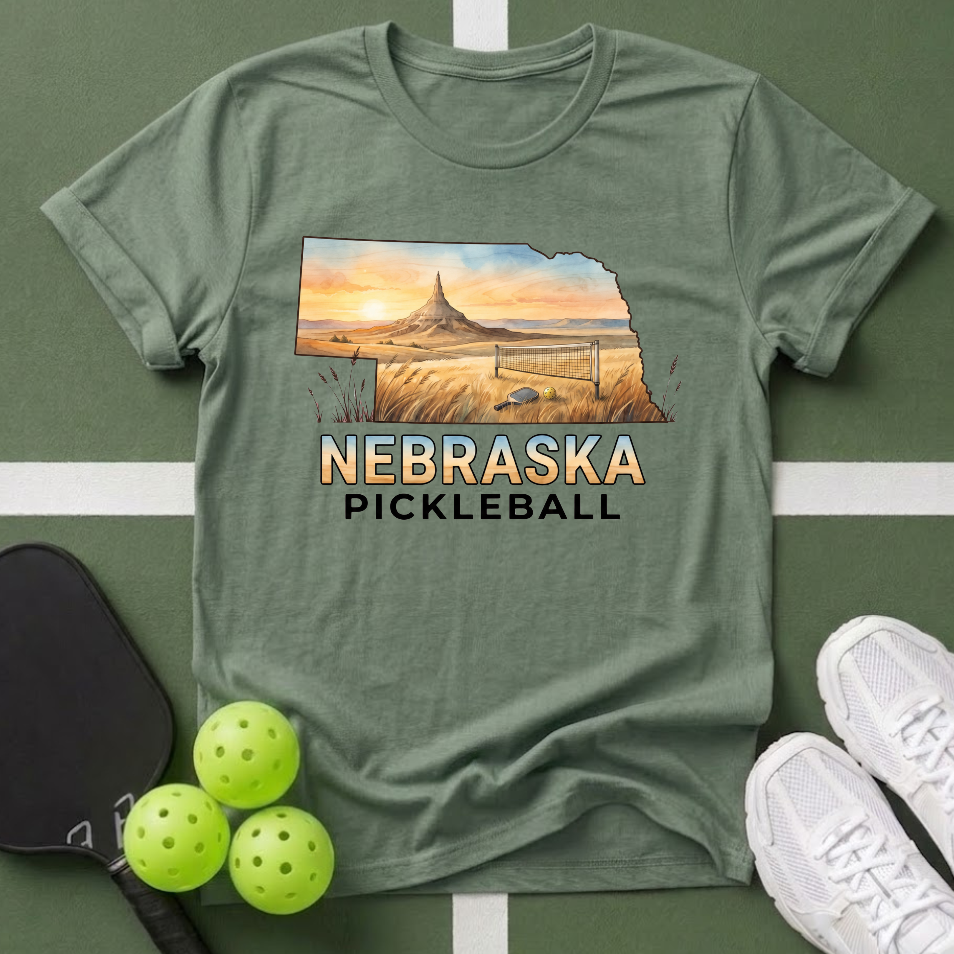 State- Nebraska Pickleball T-Shirt
