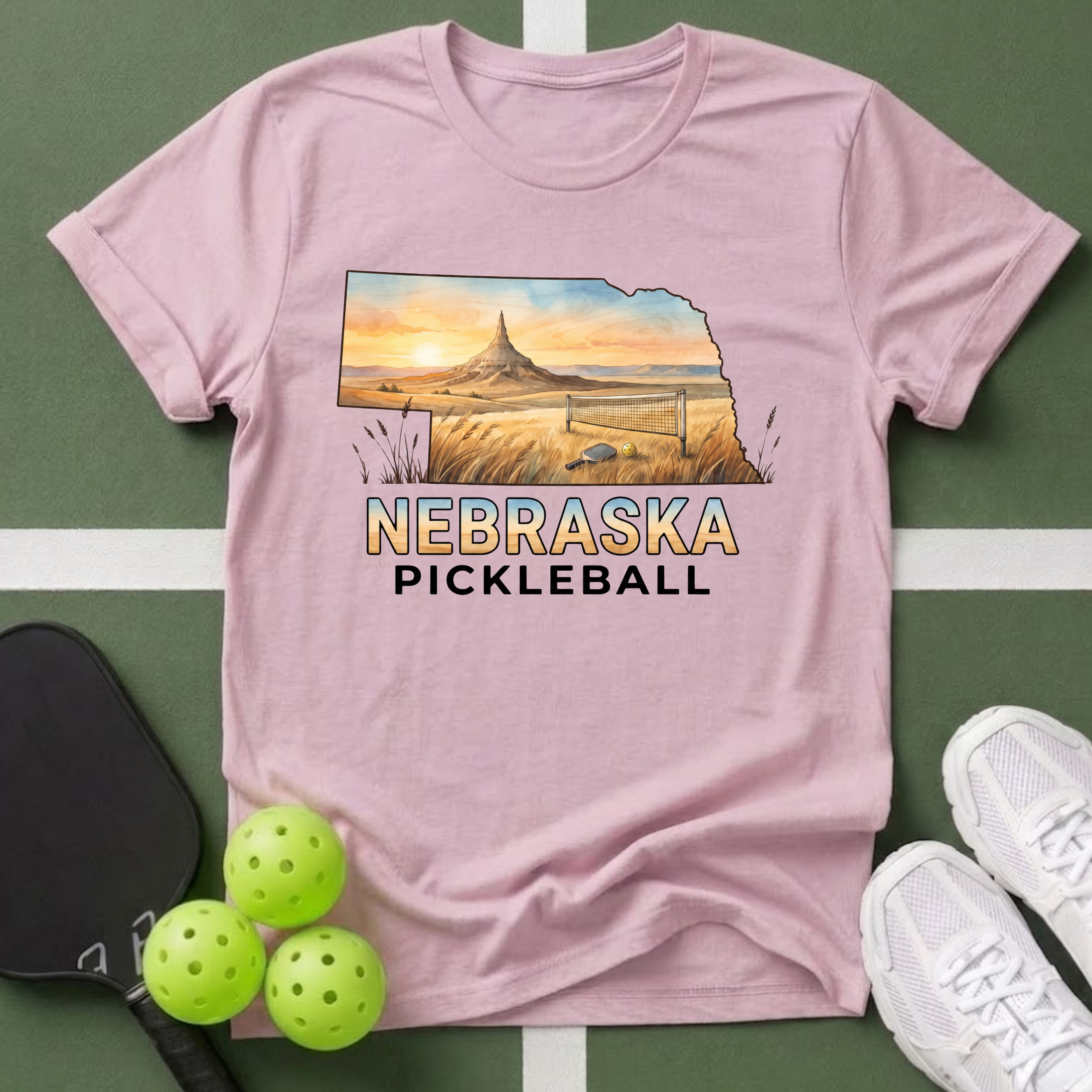 State- Nebraska Pickleball T-Shirt