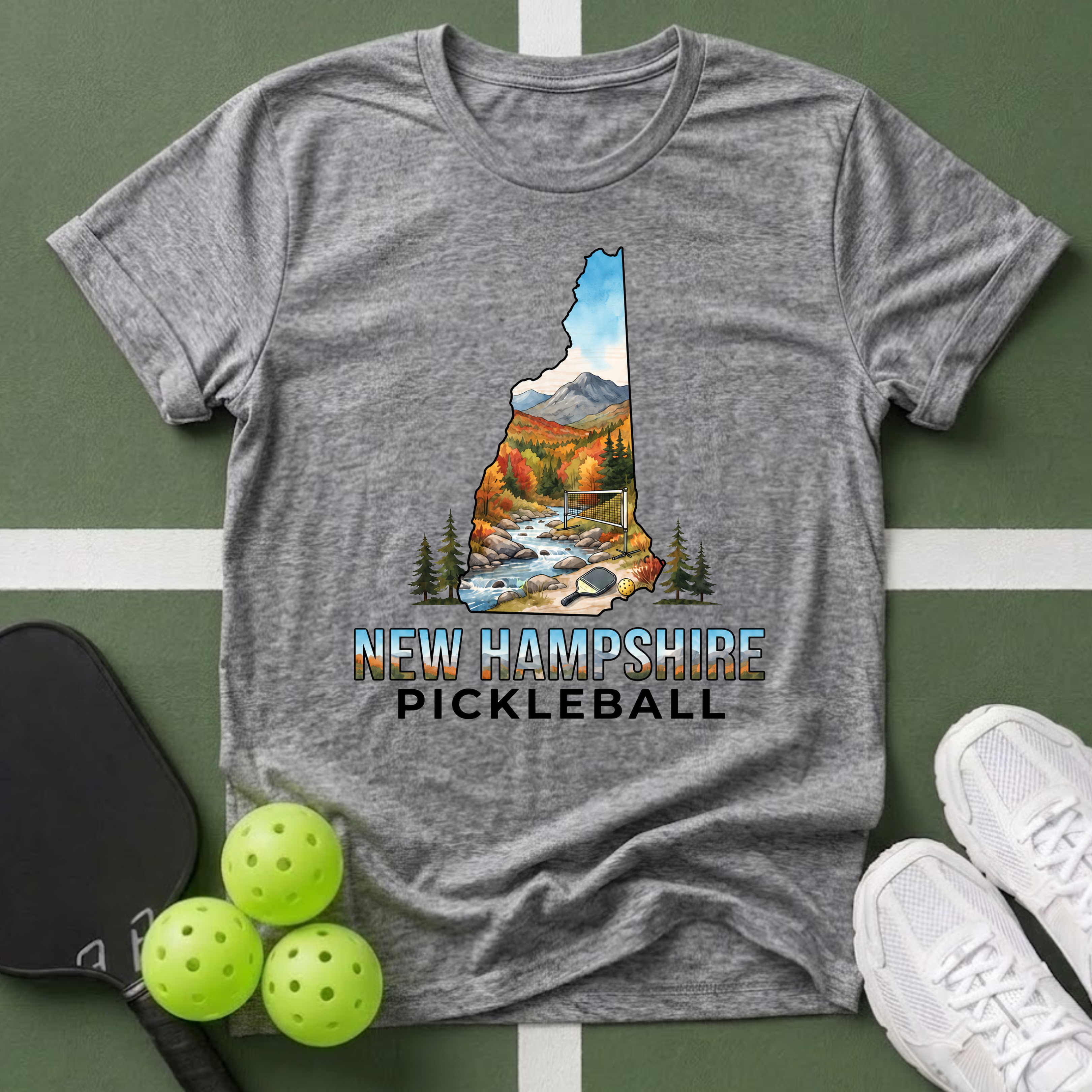 State- New Hampshire Pickleball T-Shirt