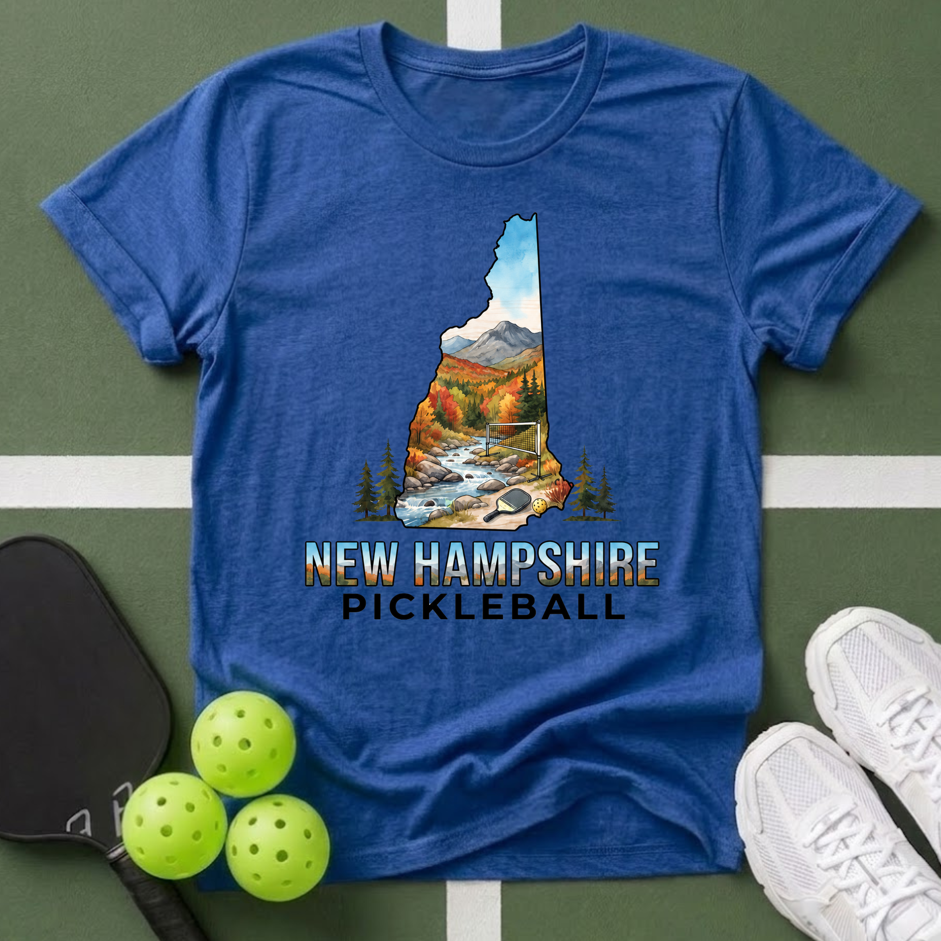 State- New Hampshire Pickleball T-Shirt