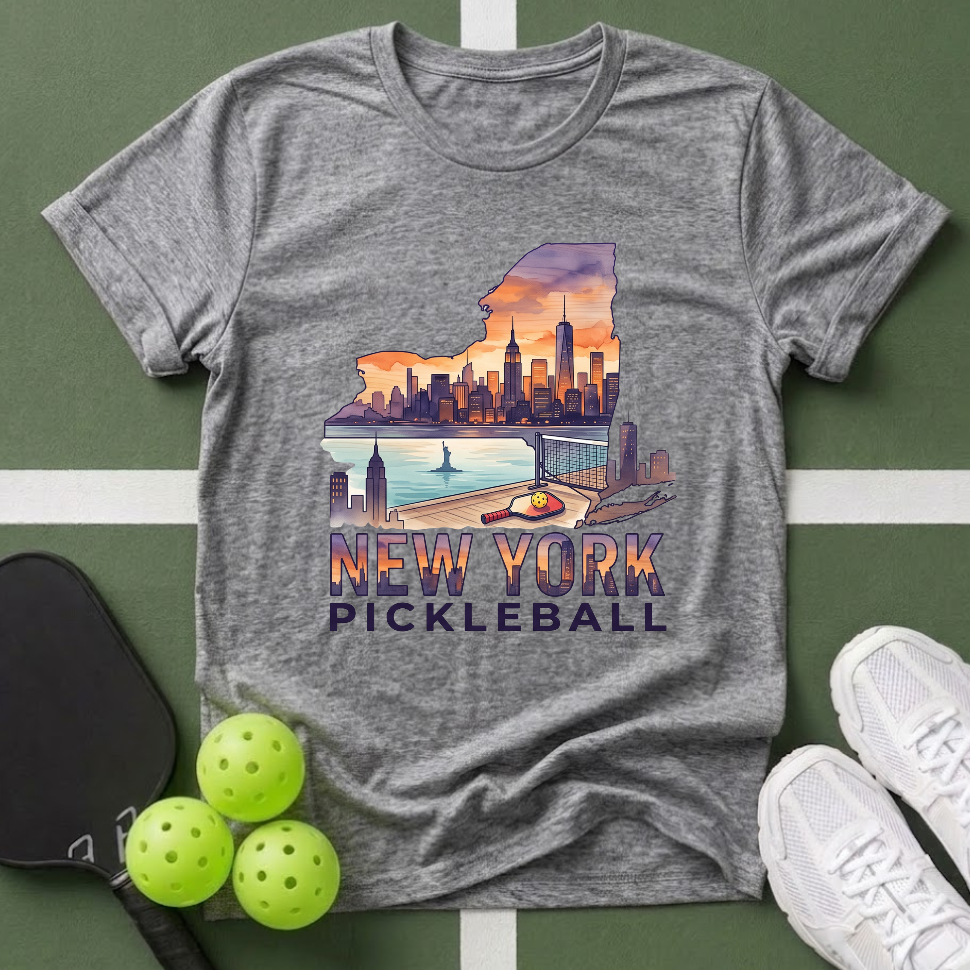 State- New York Pickleball T-Shirt