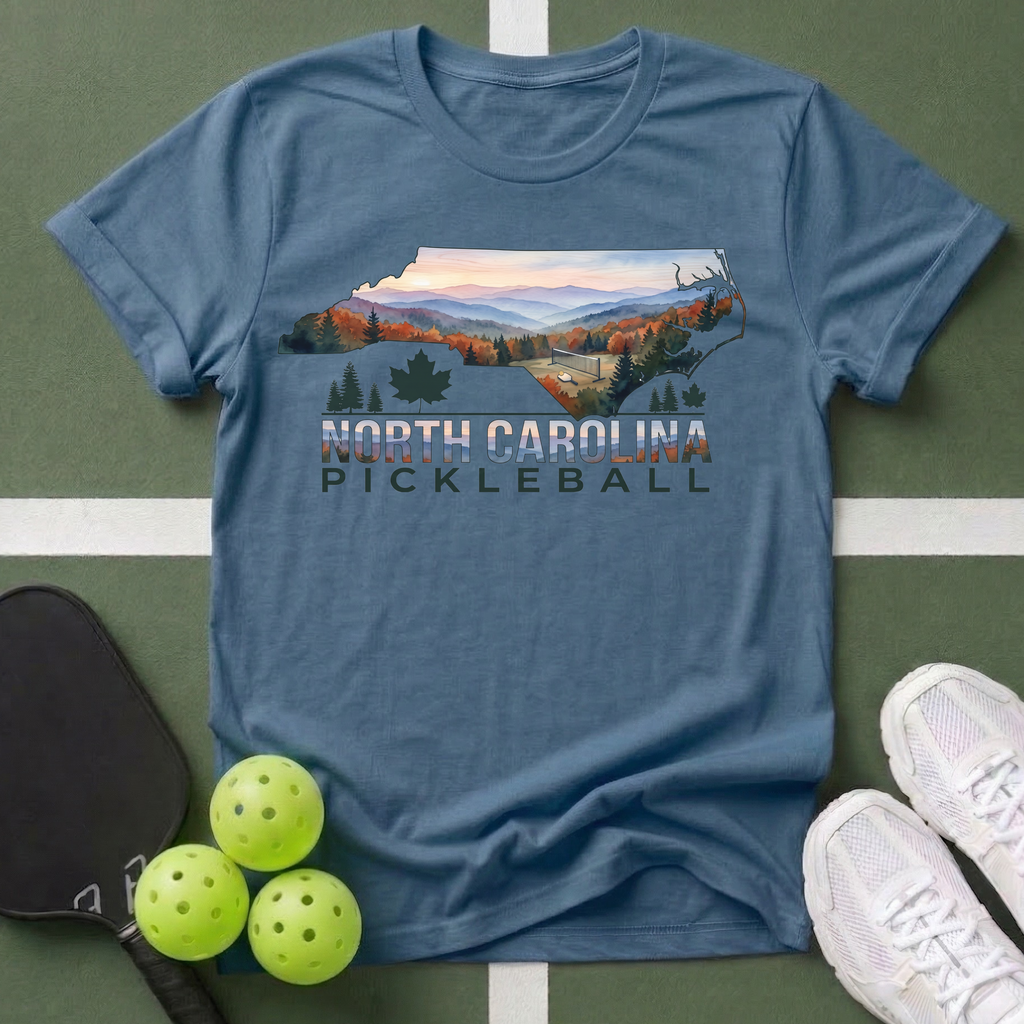 State- North Carolina Pickleball T‑Shirt
