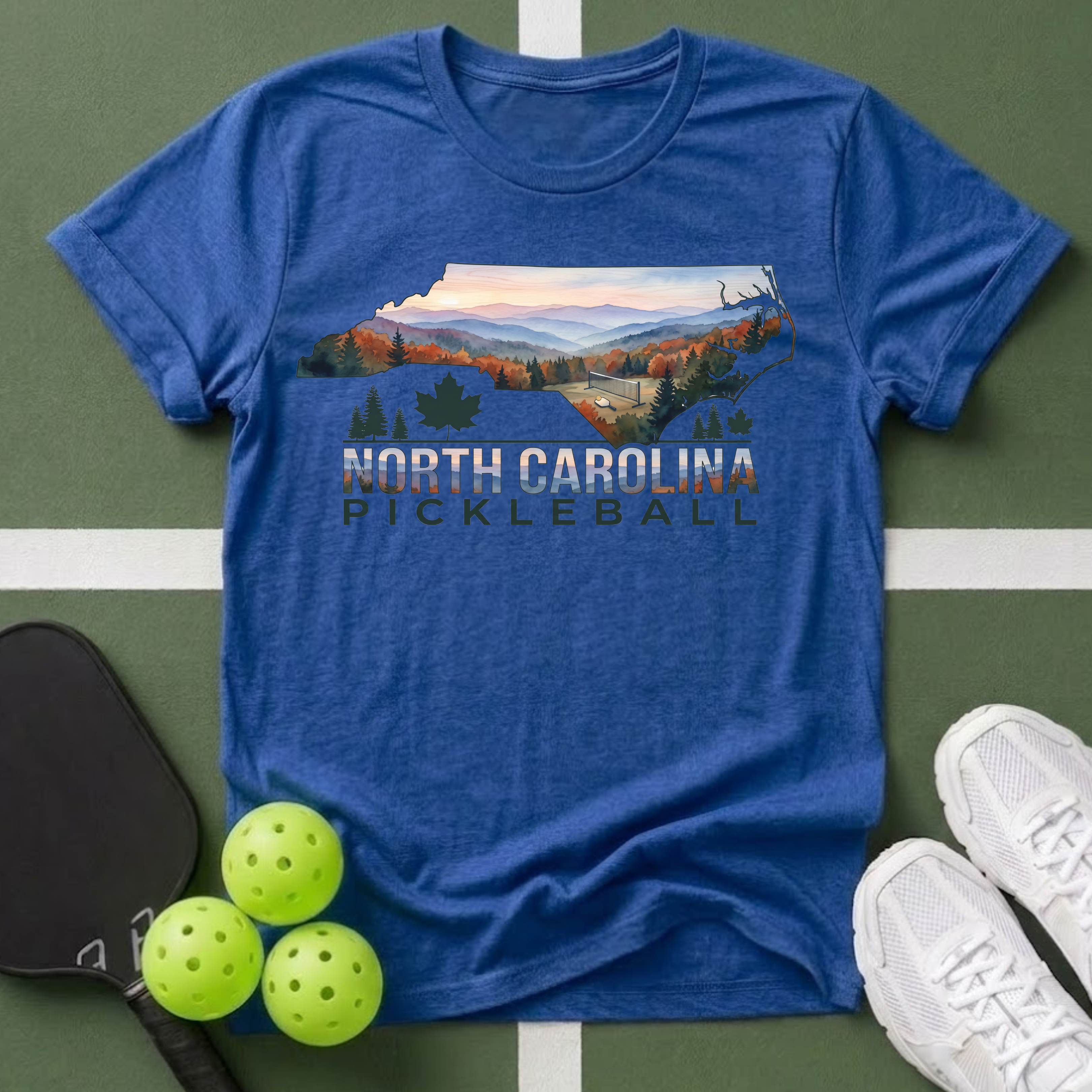 State- North Carolina Pickleball T‑Shirt