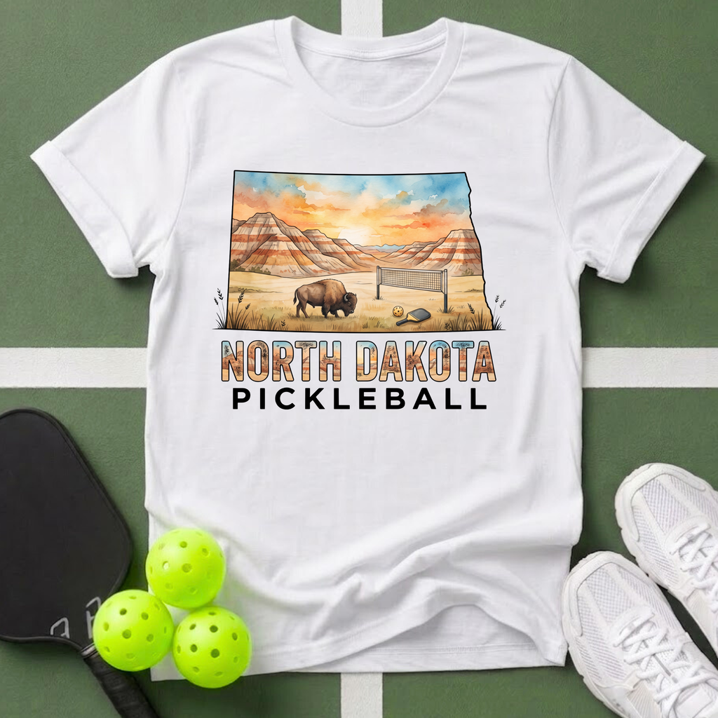 State- North Dakota Pickleball T-Shirt