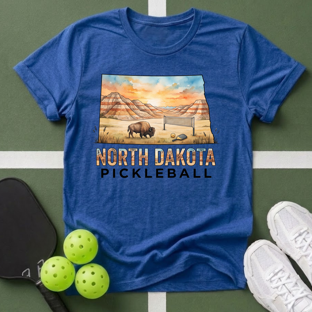 State- North Dakota Pickleball T-Shirt