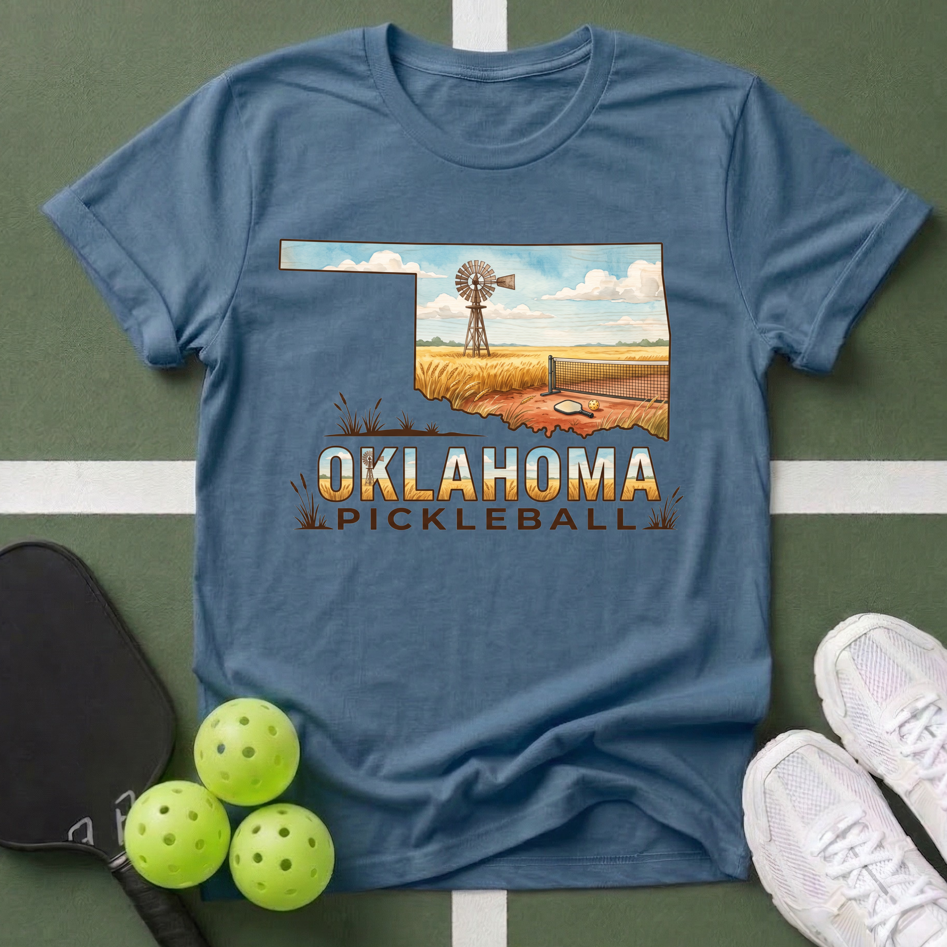 State- Oklahoma Pickleball T-Shirt