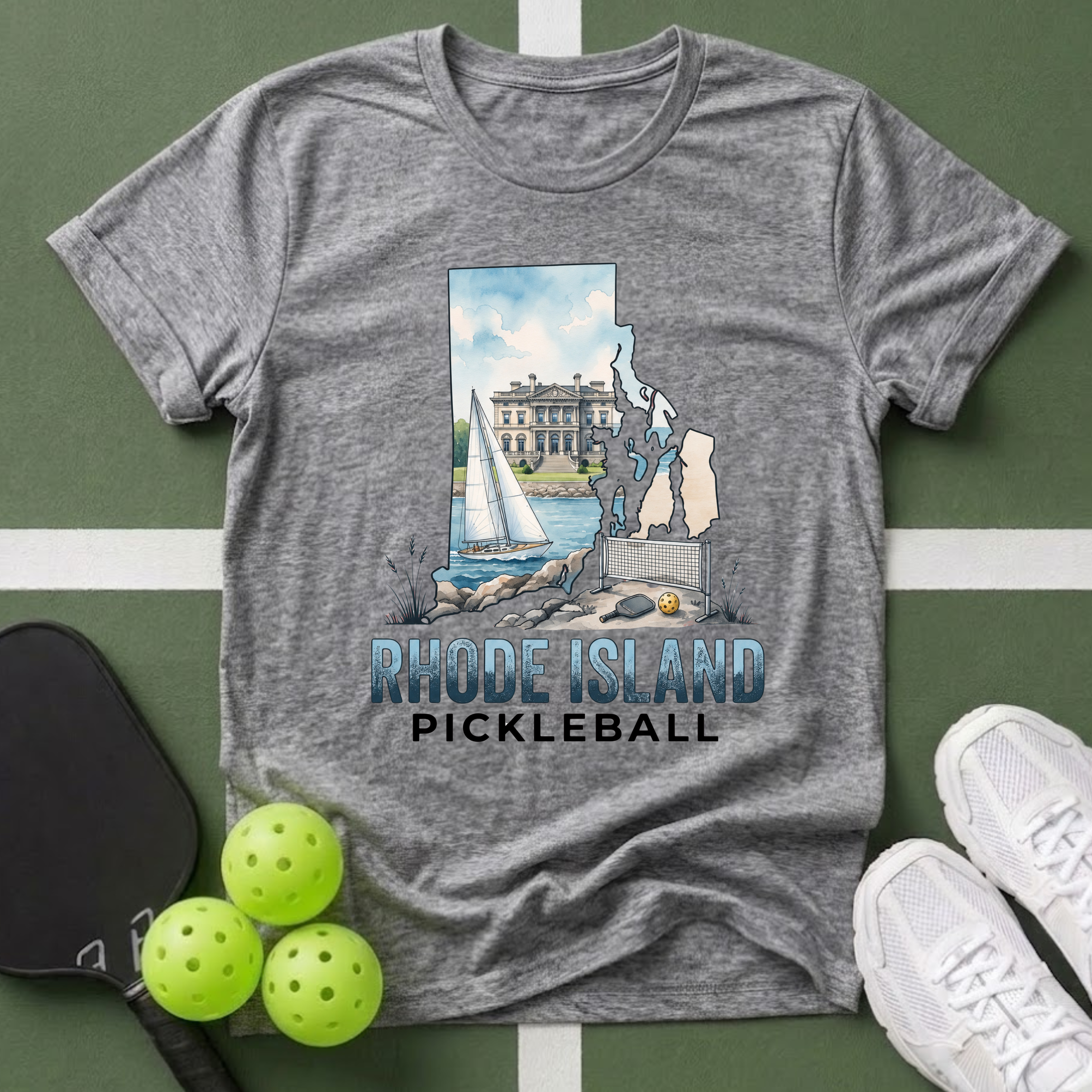 State- Rhode Island Pickleball T-Shirt