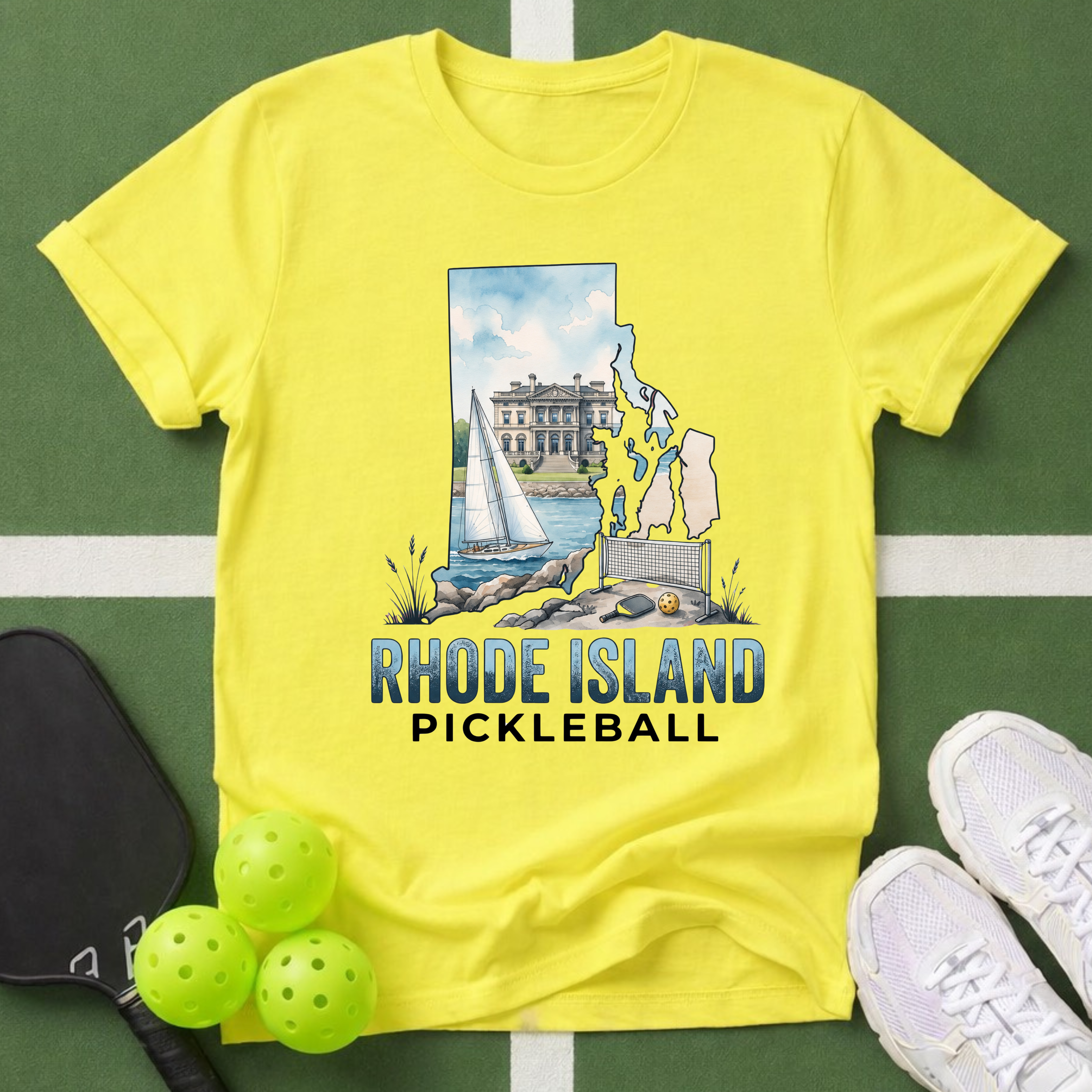State- Rhode Island Pickleball T-Shirt