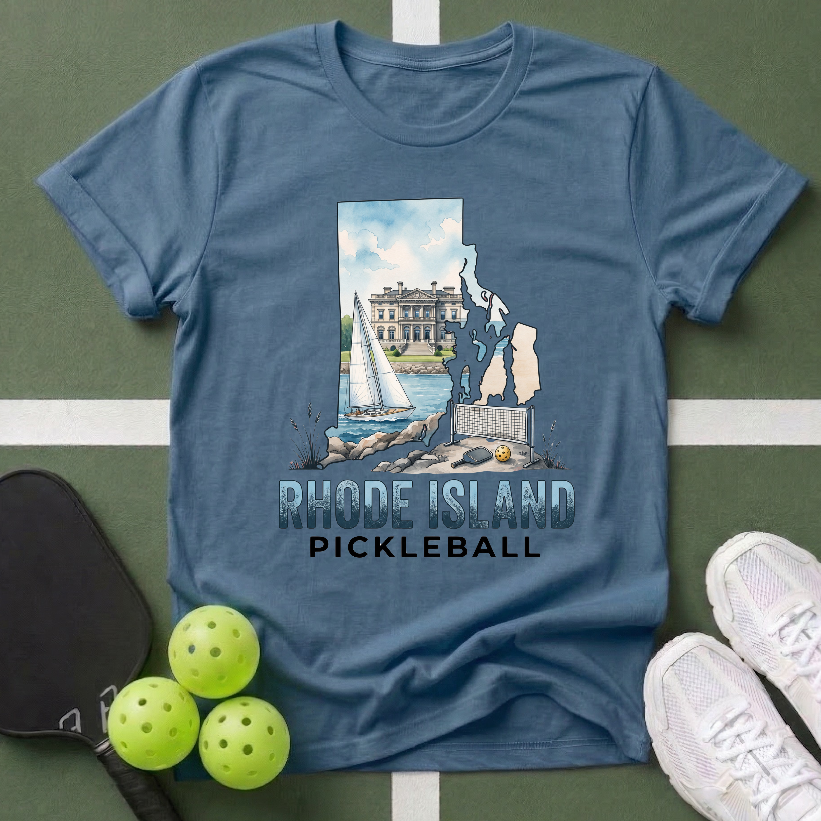 State- Rhode Island Pickleball T-Shirt