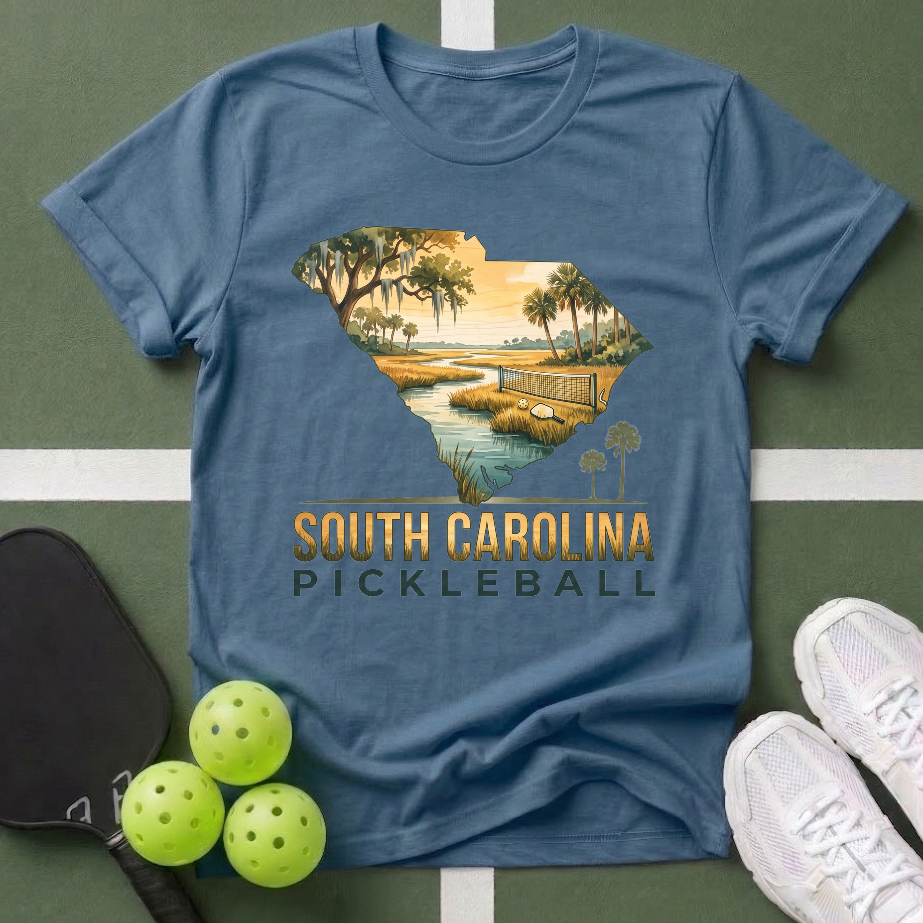 State- South Carolina Pickleball T-Shirt