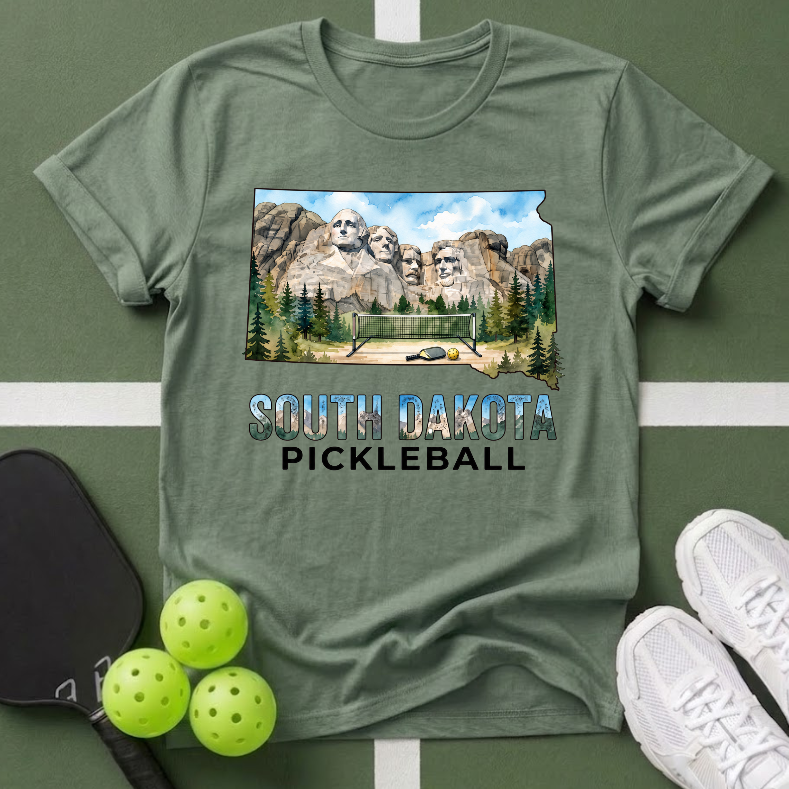 State- South Dakota Pickleball T‑Shirt