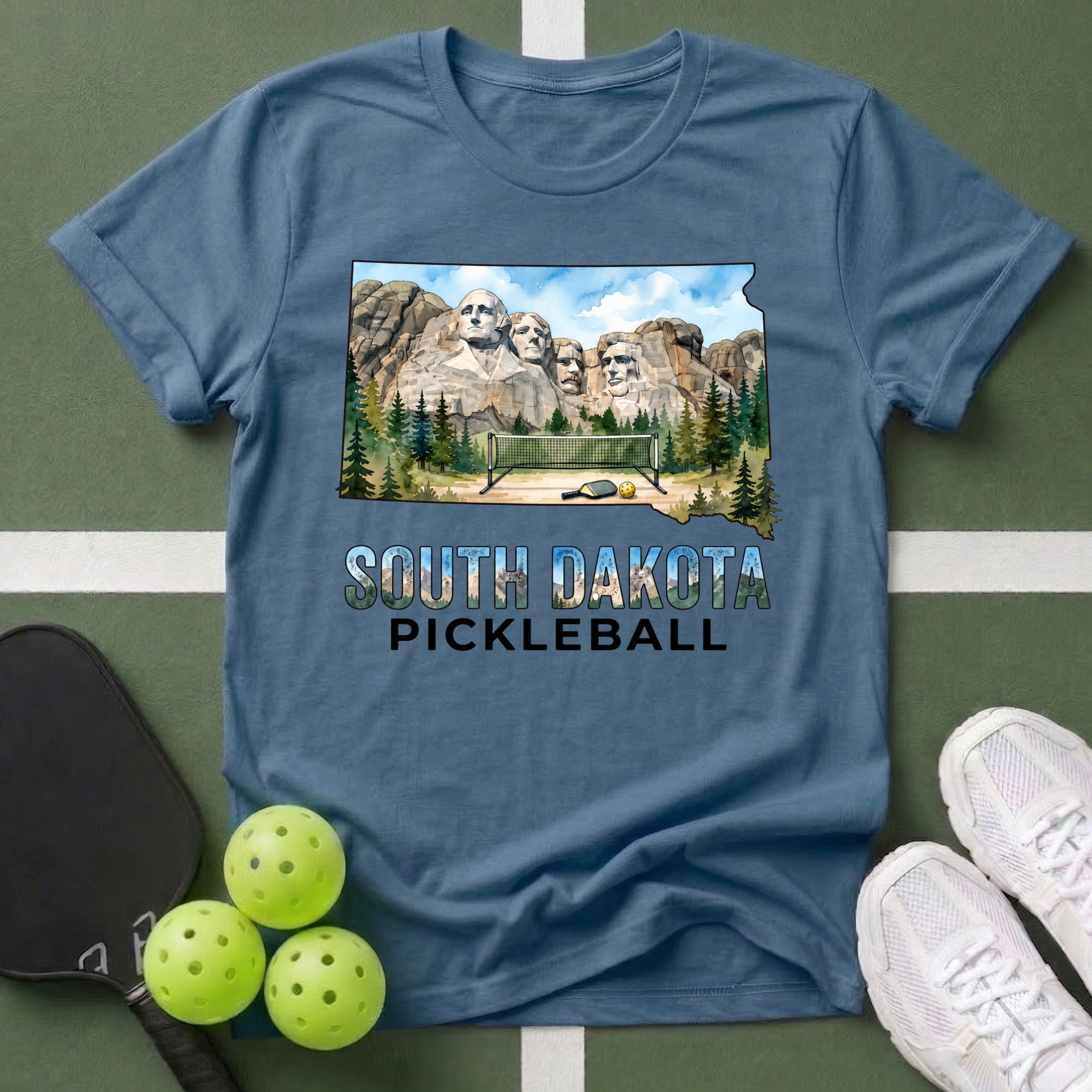 State- South Dakota Pickleball T‑Shirt