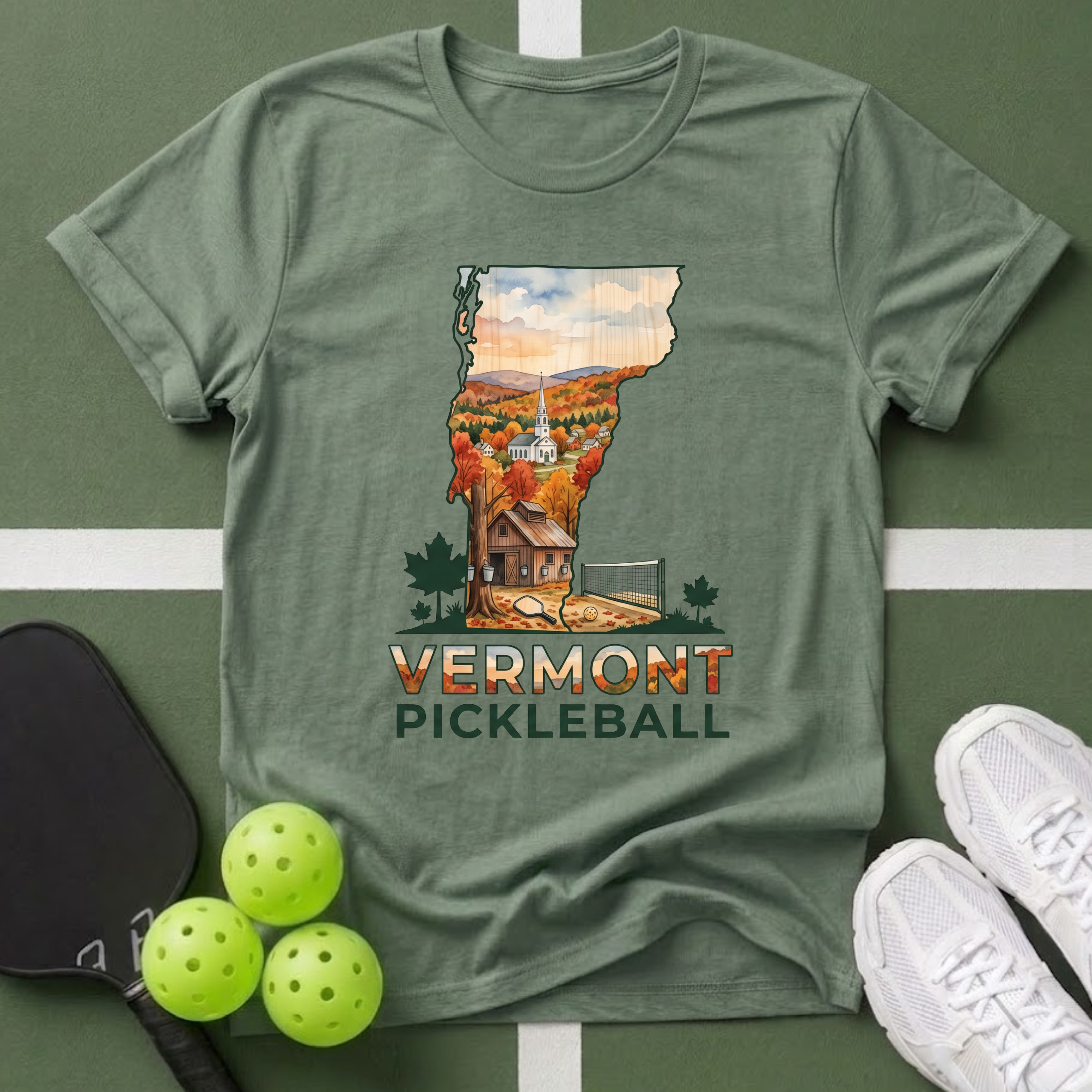 State- Vermont Pickleball T-Shirt