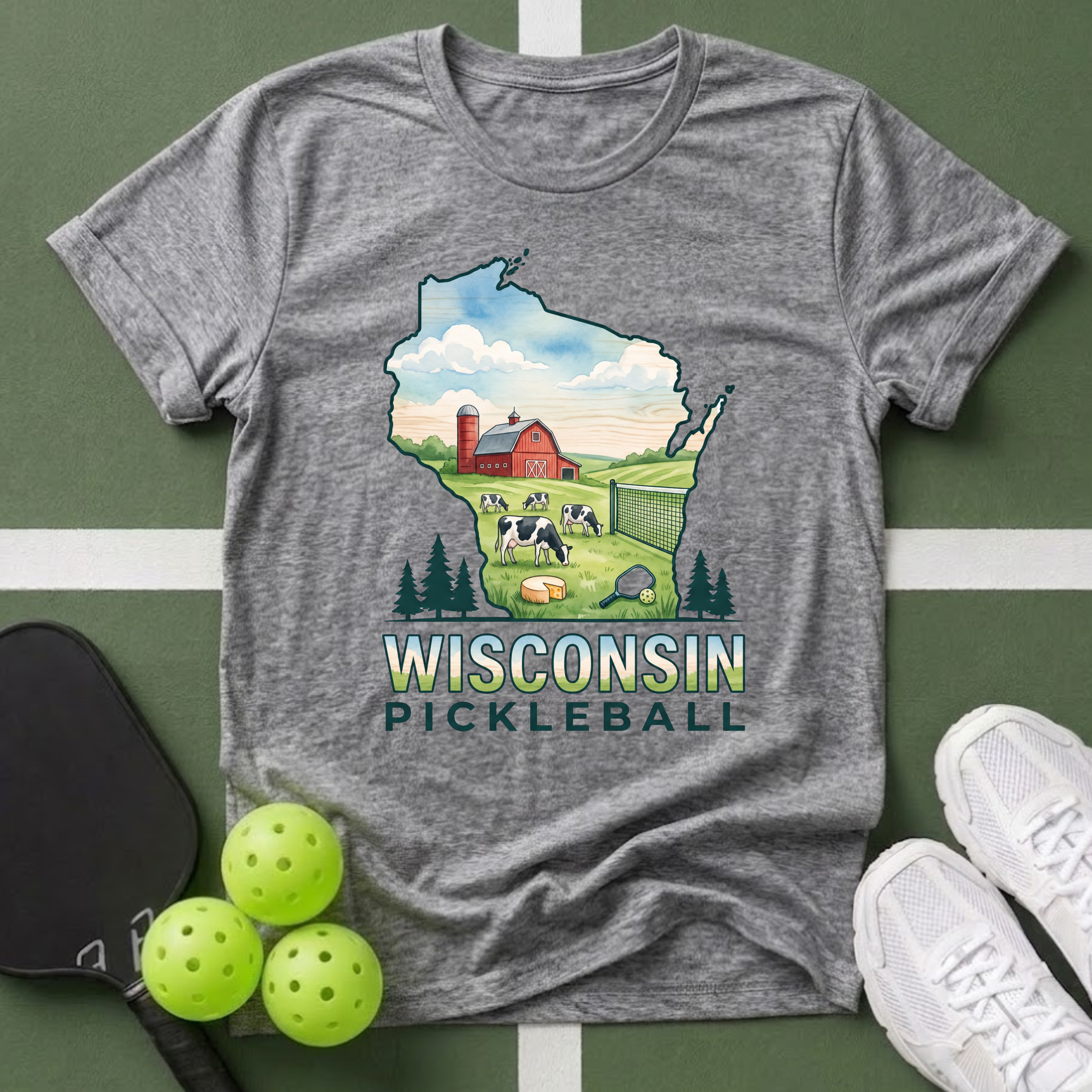 State- Wisconsin Pickleball T-Shirt