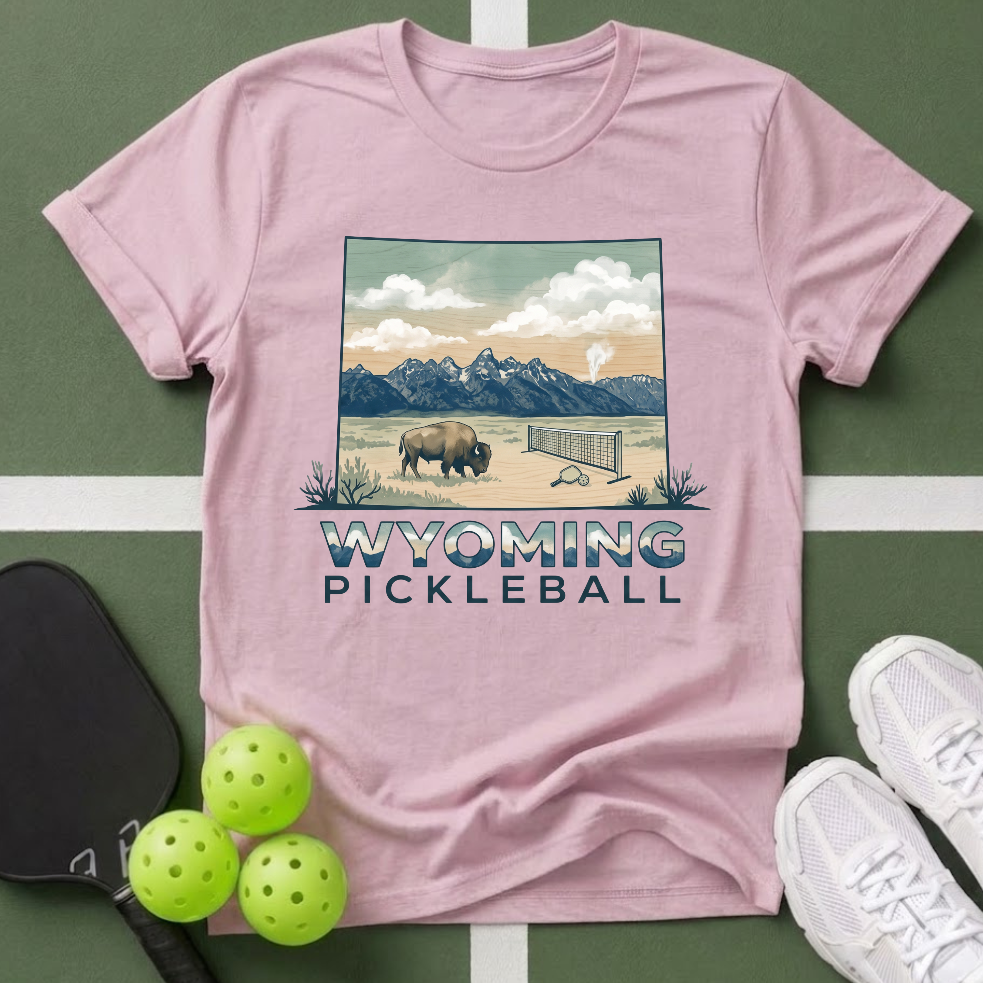 State- Wyoming Pickleball T-Shirt