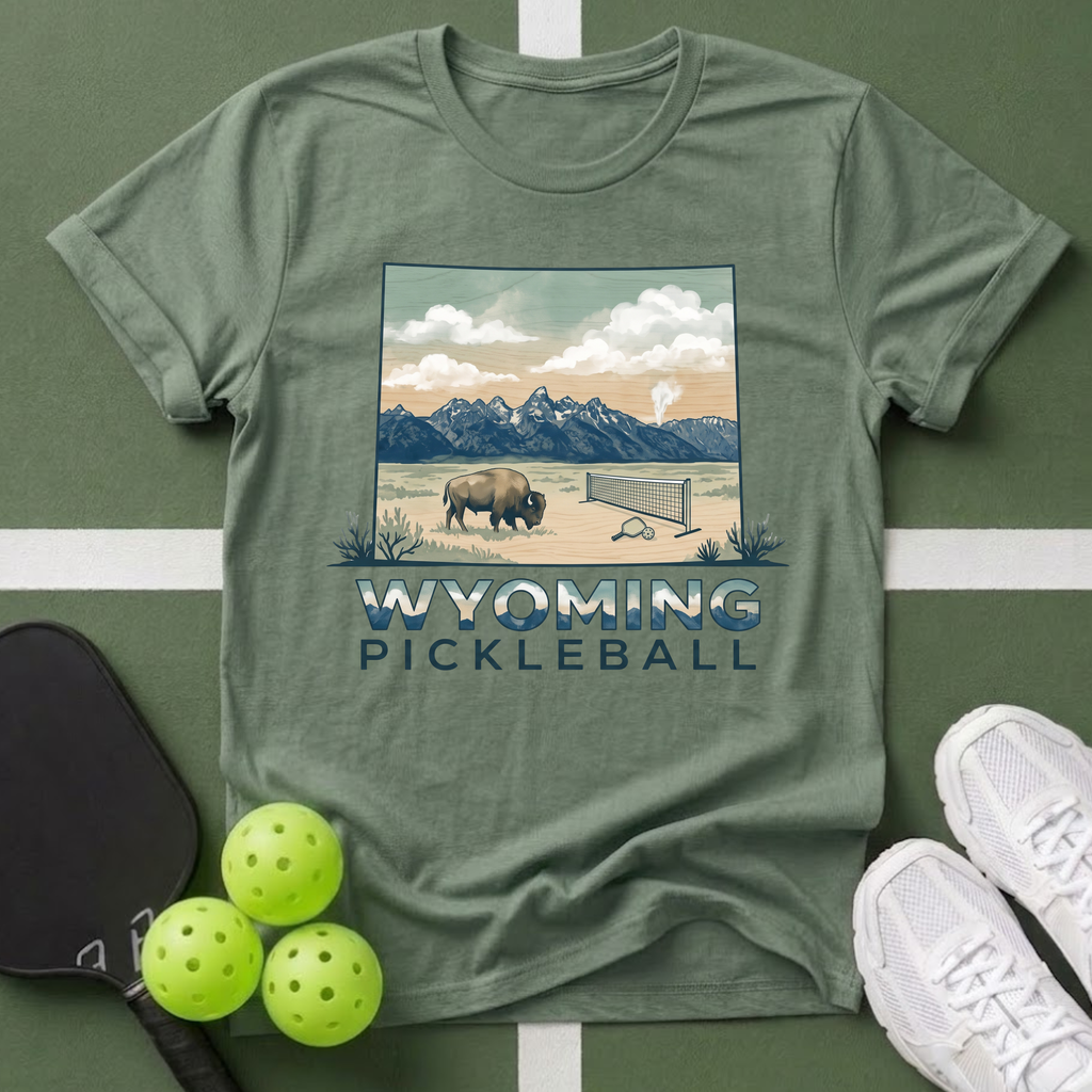 State- Wyoming Pickleball T-Shirt