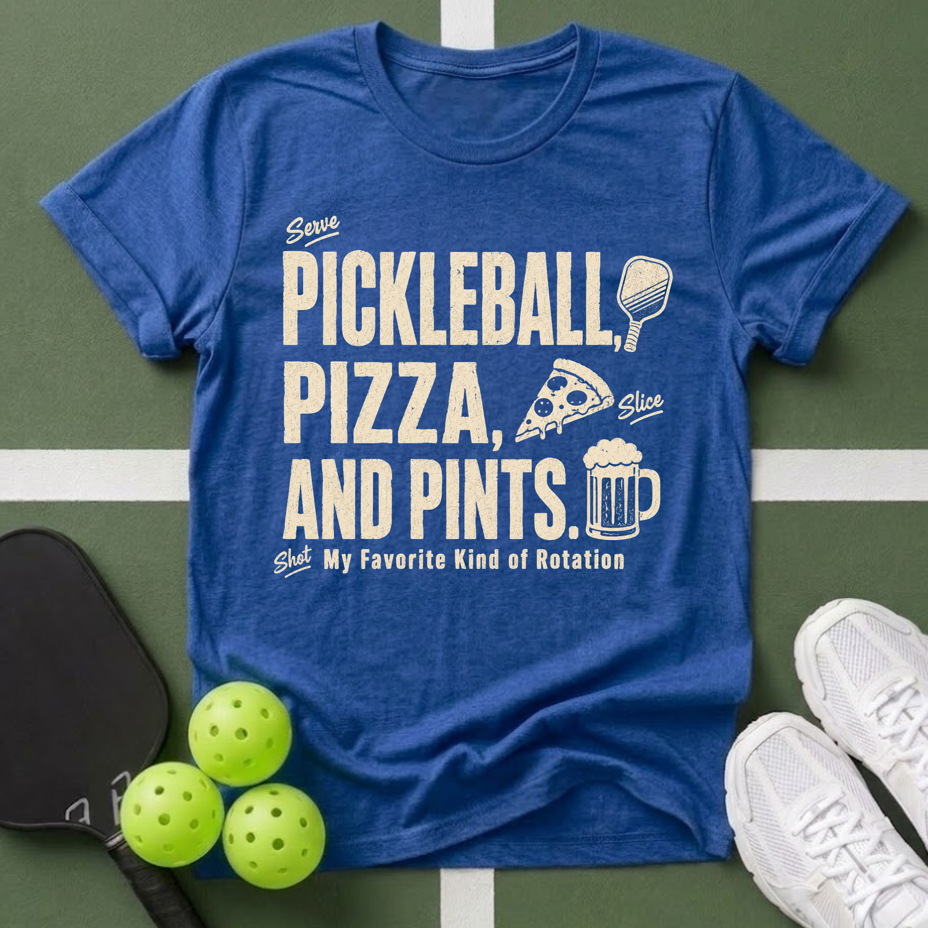 Pickleball, Pizza & Pints T-Shirt