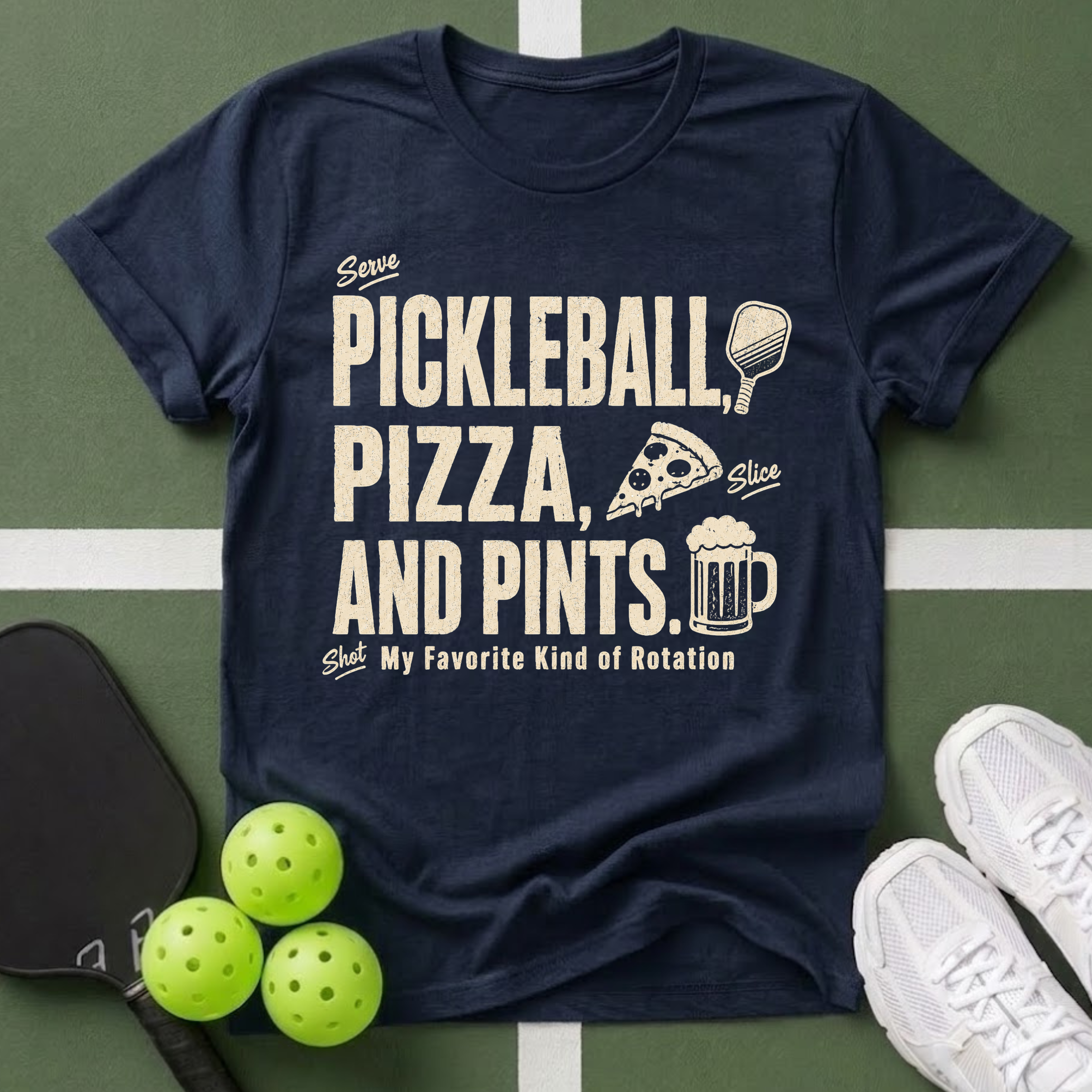 Pickleball, Pizza & Pints T-Shirt