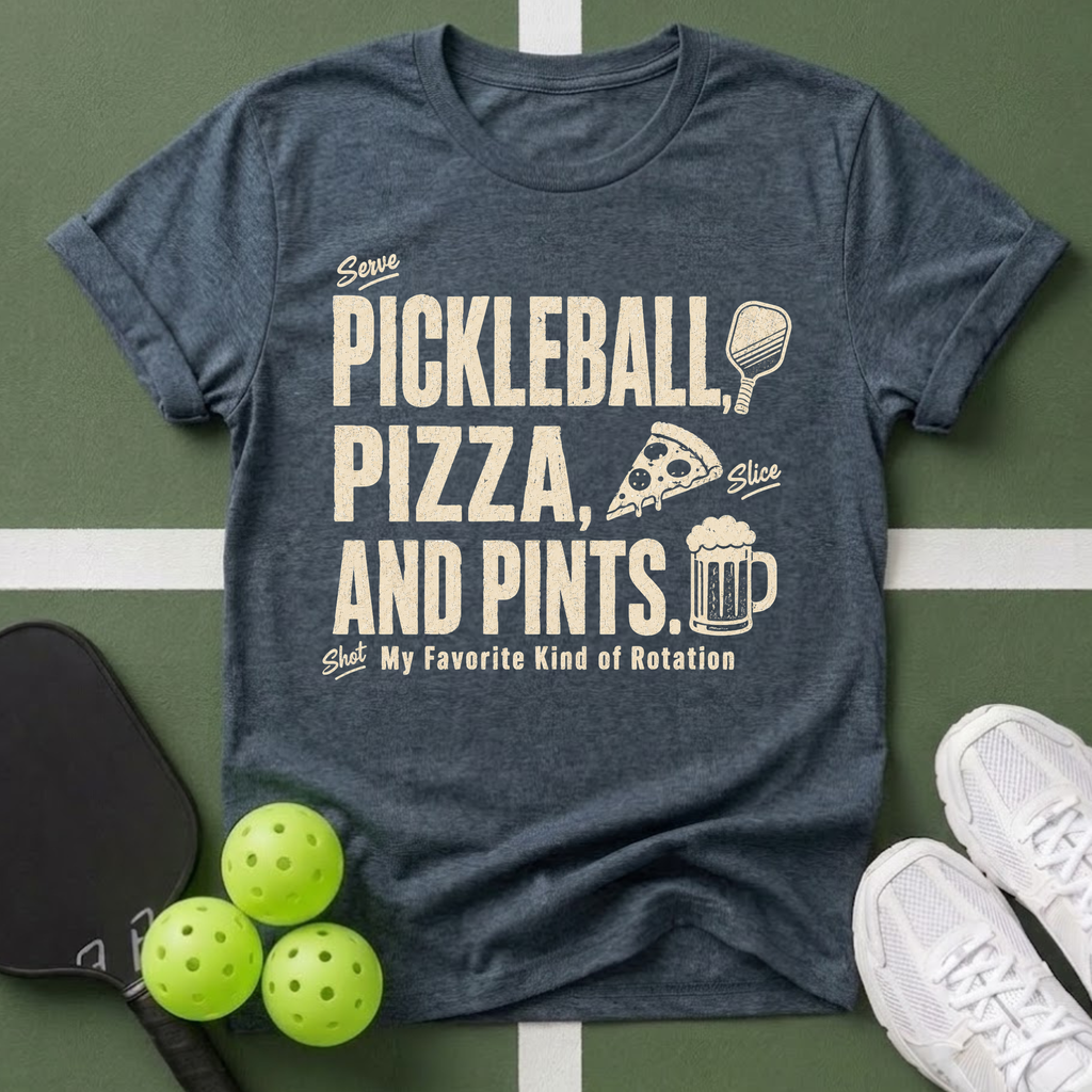Pickleball, Pizza & Pints T-Shirt