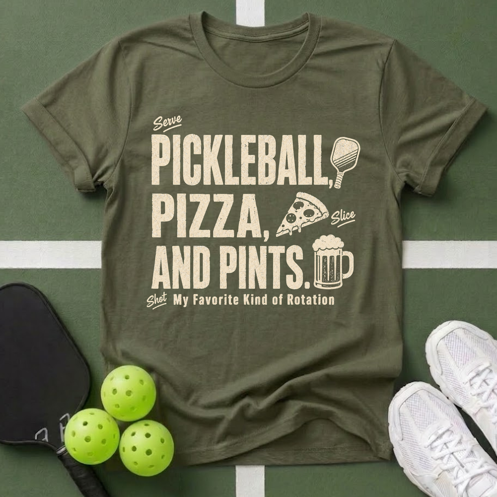 Pickleball, Pizza & Pints T-Shirt