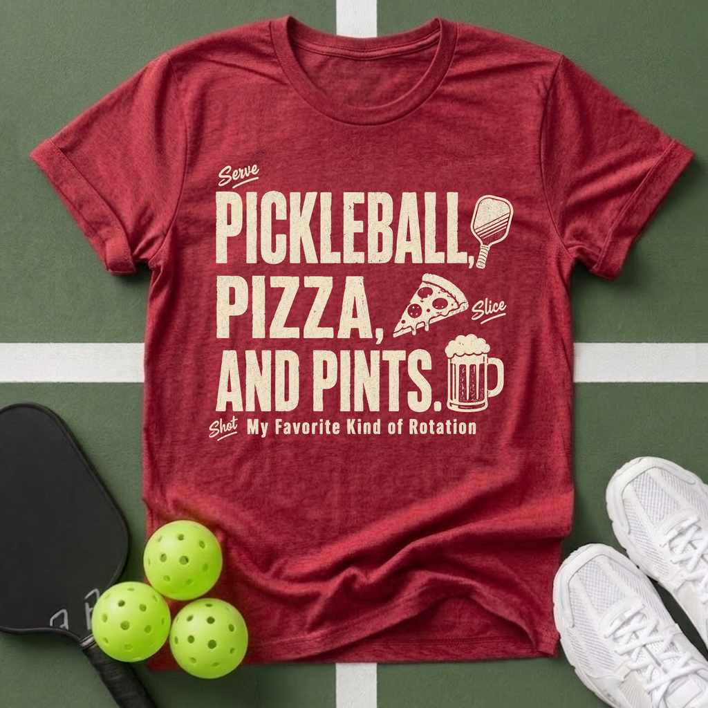 Pickleball, Pizza & Pints T-Shirt