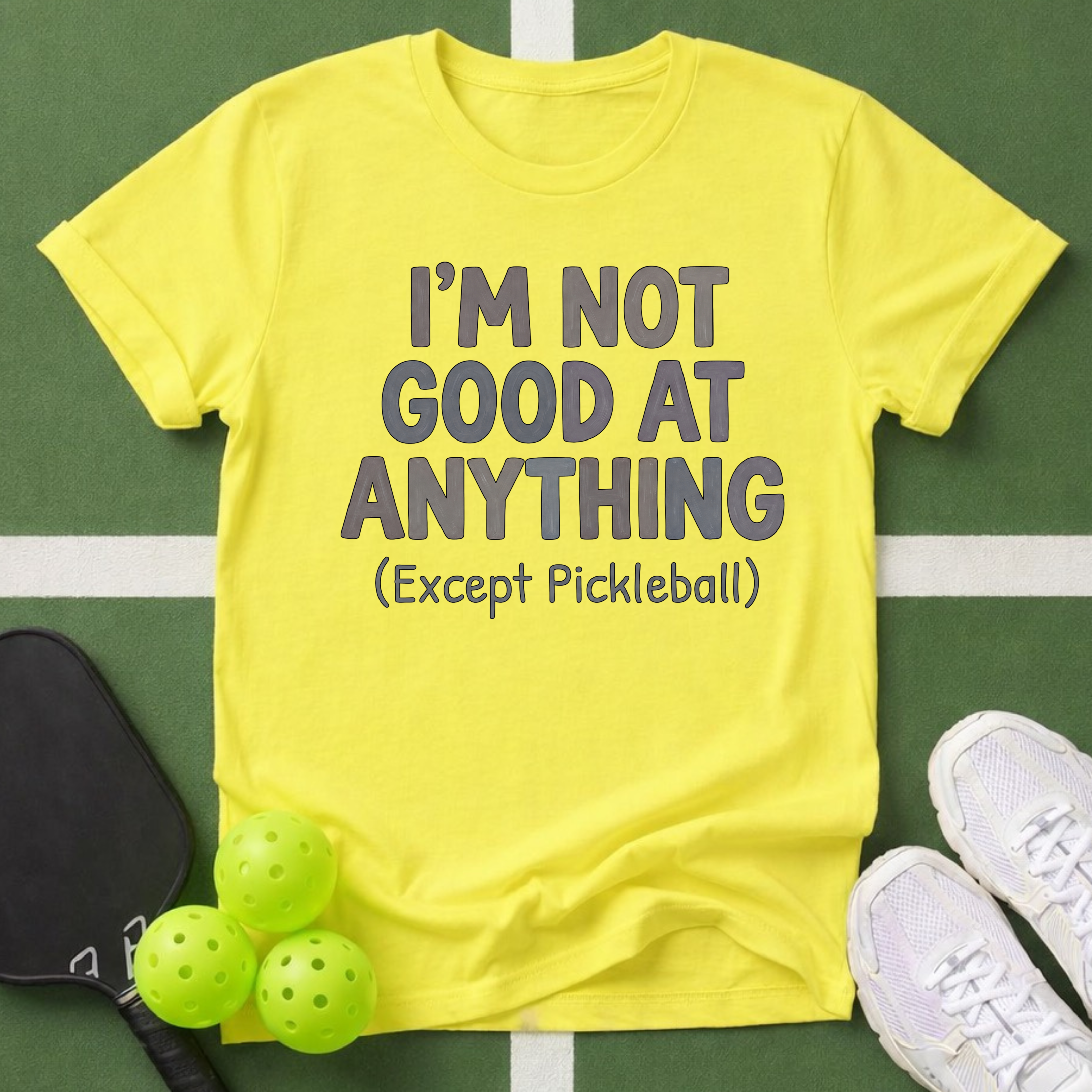 I’m Not Good At Anything (Except Pickleball) T-Shirt