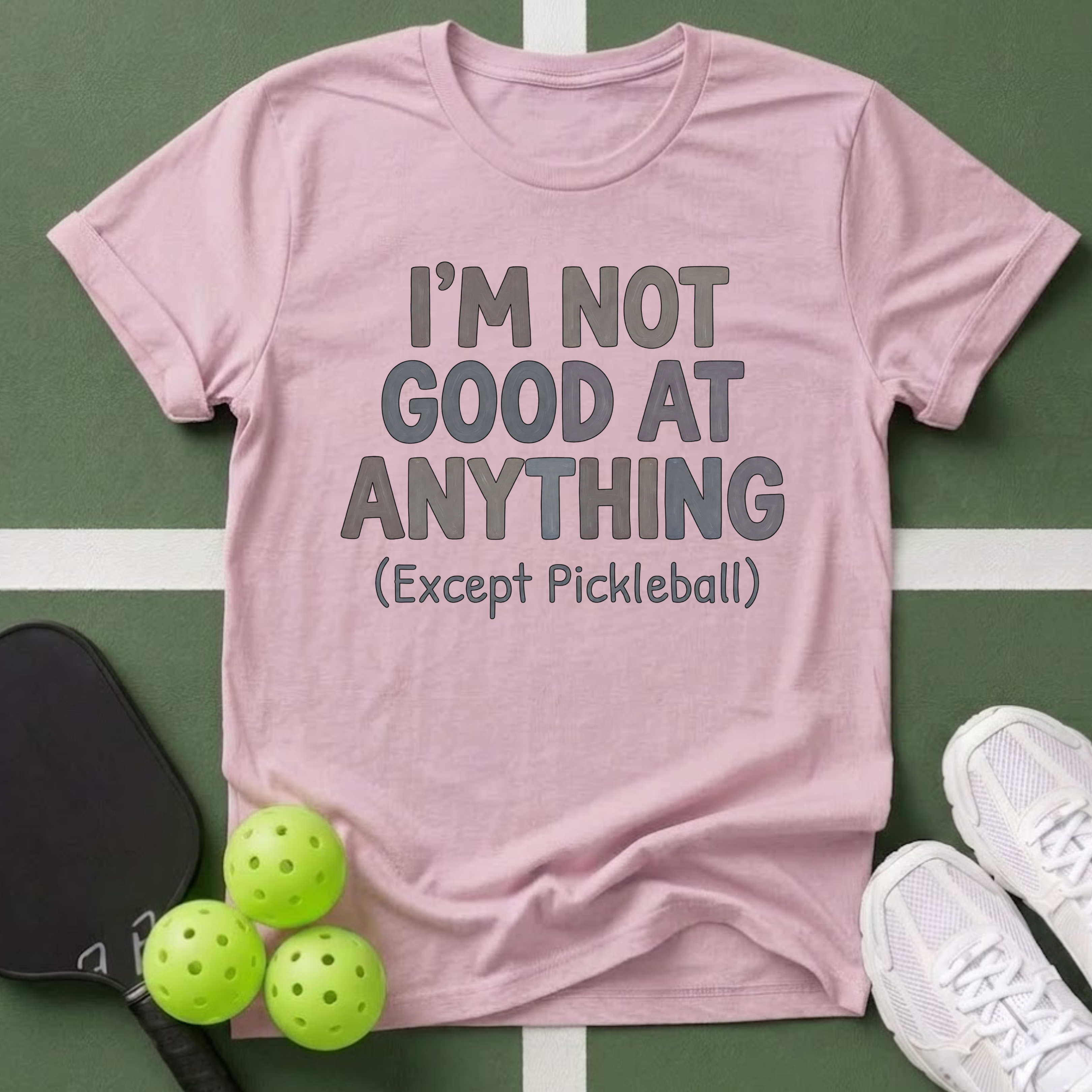 I’m Not Good At Anything (Except Pickleball) T-Shirt